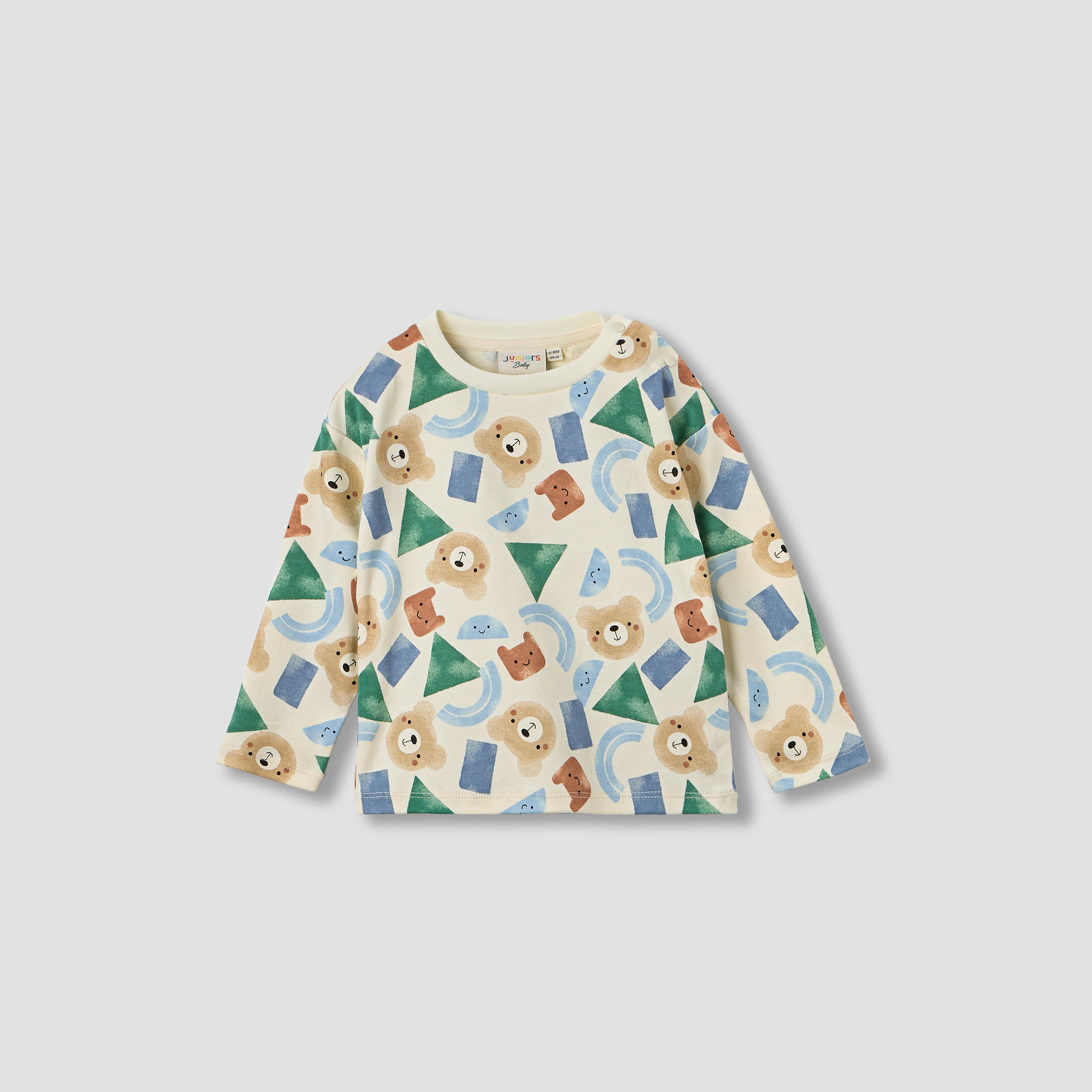 Juniors Bear Pocket Applique Dungaree and T-shirt Set-baby-boys-clothing-winterwear-setsandcoords-image-2