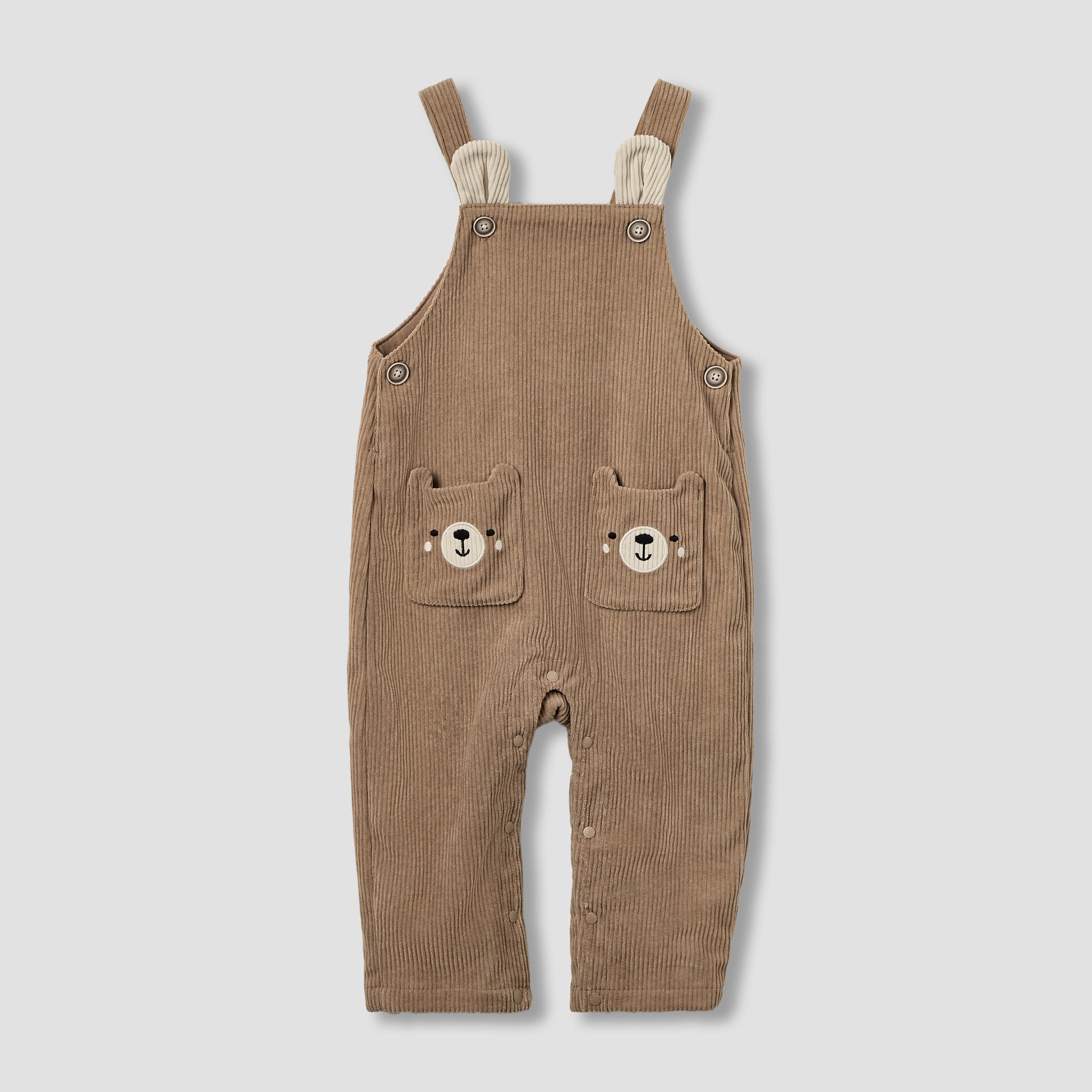 Juniors Bear Pocket Applique Dungaree and T-shirt Set-baby-boys-clothing-winterwear-setsandcoords-image-3