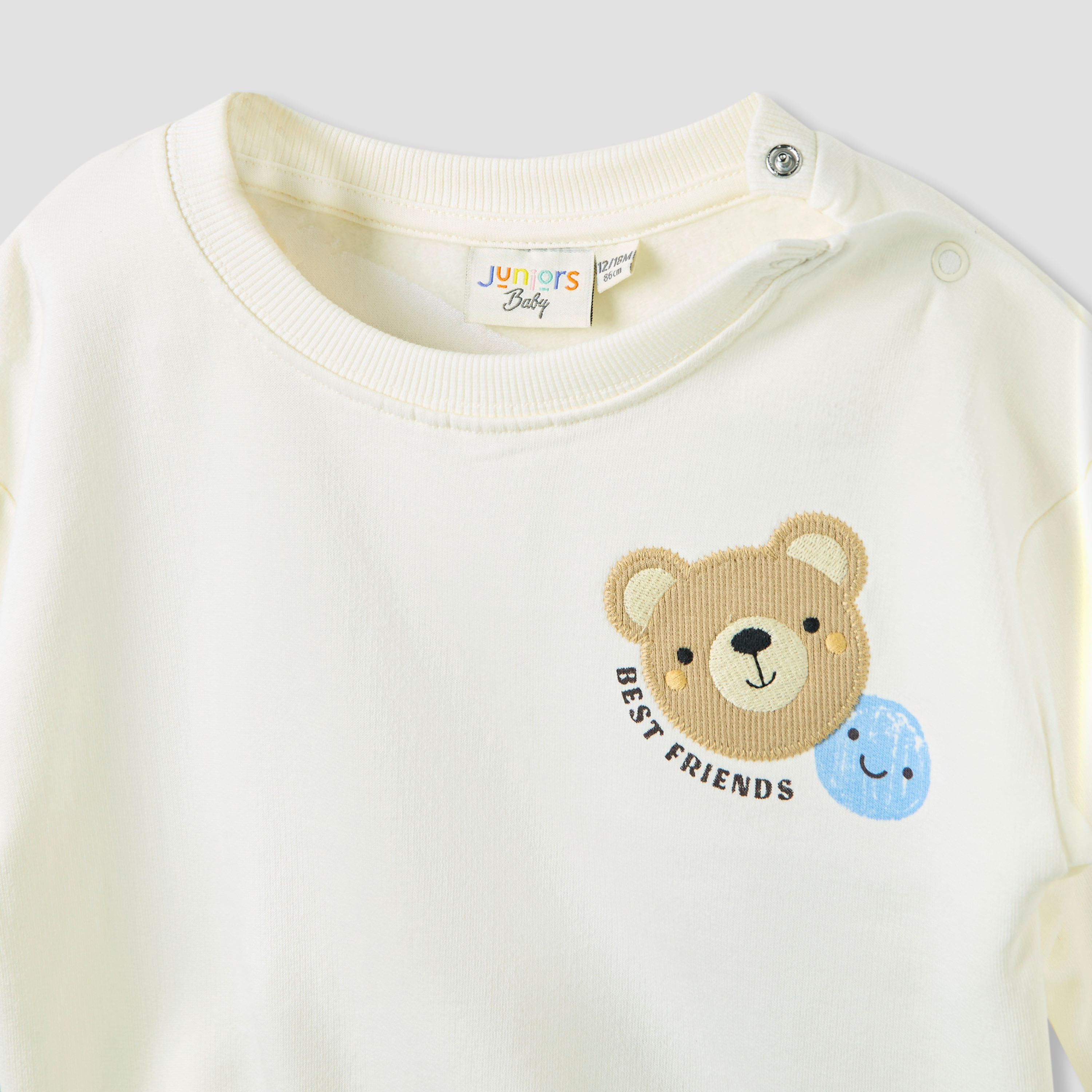 Juniors Bear Sweatshirt and Cargo Pant Set-baby-boys-clothing-winterwear-setsandcoords-image-4