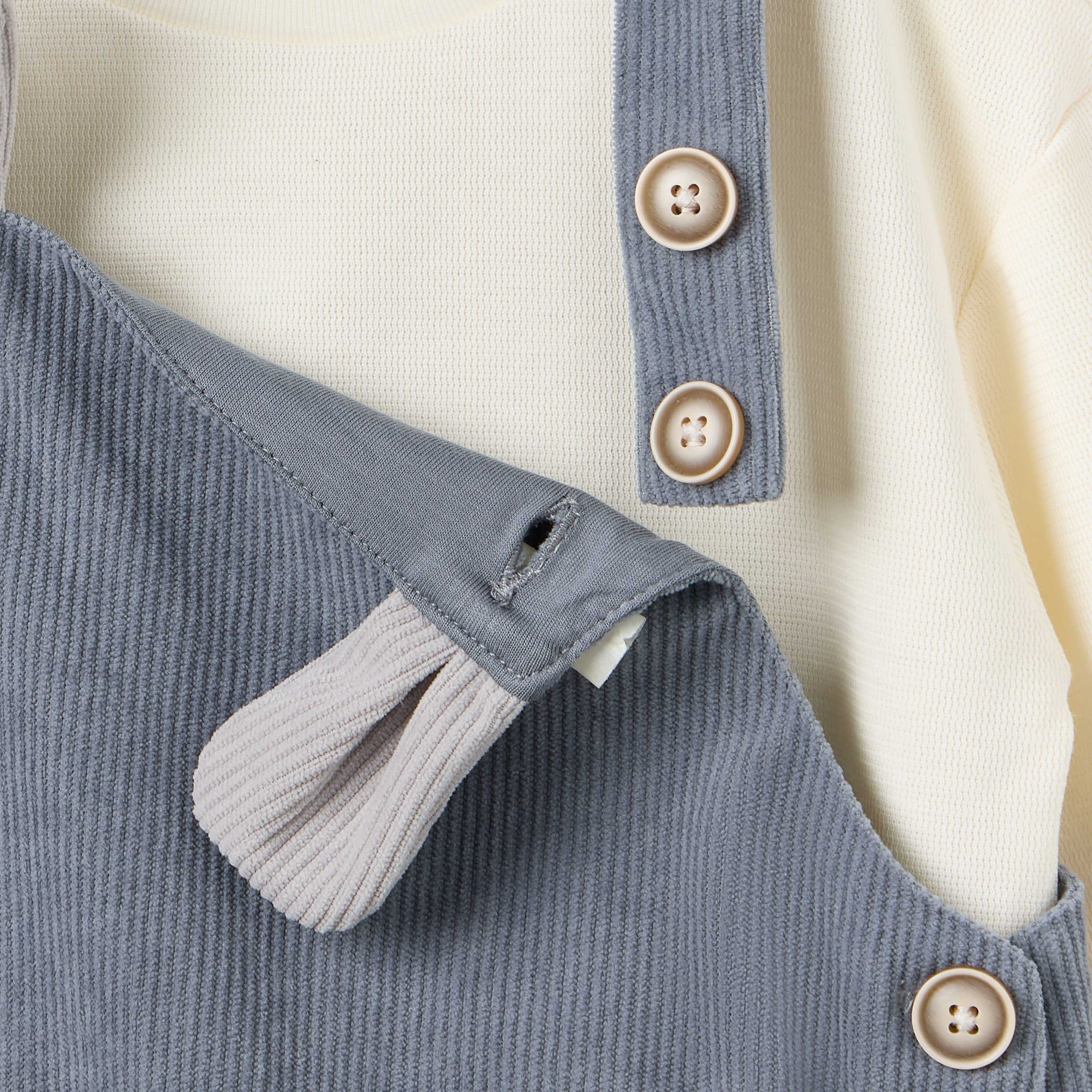 Juniors Corduroy Dungarees and T-shirt Set-baby-boys-clothing-winterwear-setsandcoords-image-6