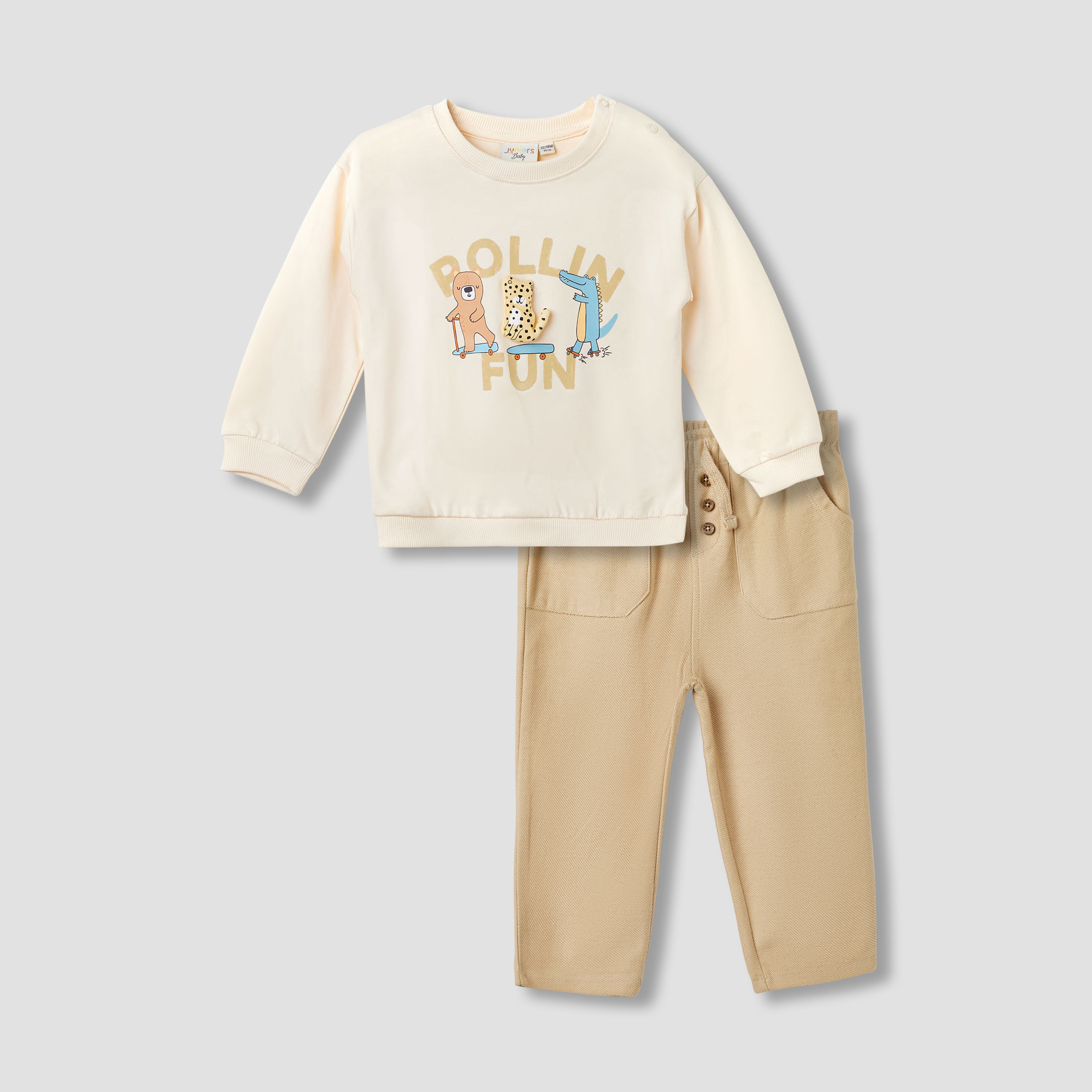 Juniors Animal Print Sweatshirt and Pants Set-baby-boys-clothing-winterwear-setsandcoords-image-1