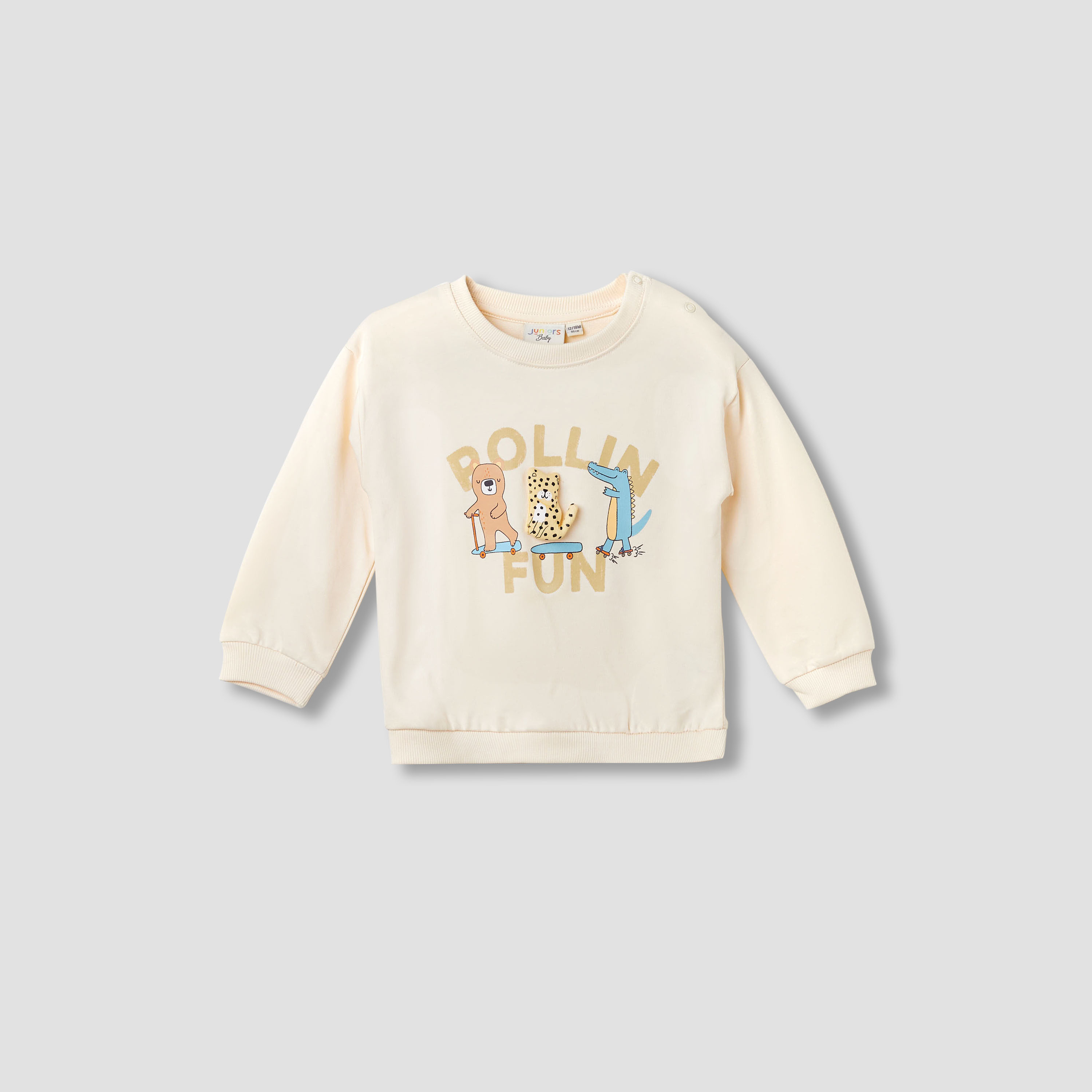 Juniors Animal Print Sweatshirt and Pants Set-baby-boys-clothing-winterwear-setsandcoords-image-2