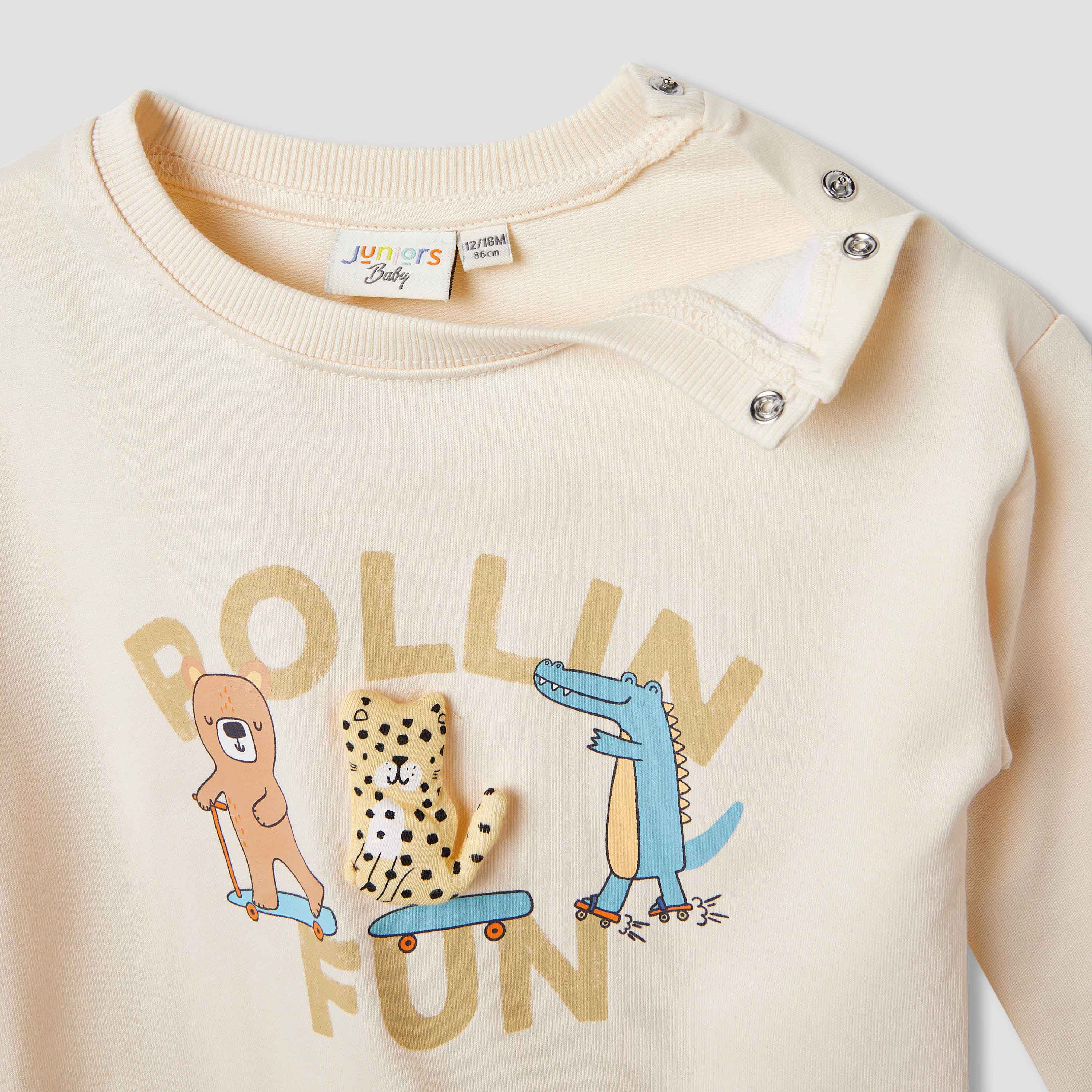 Juniors Animal Print Sweatshirt and Pants Set-baby-boys-clothing-winterwear-setsandcoords-image-4