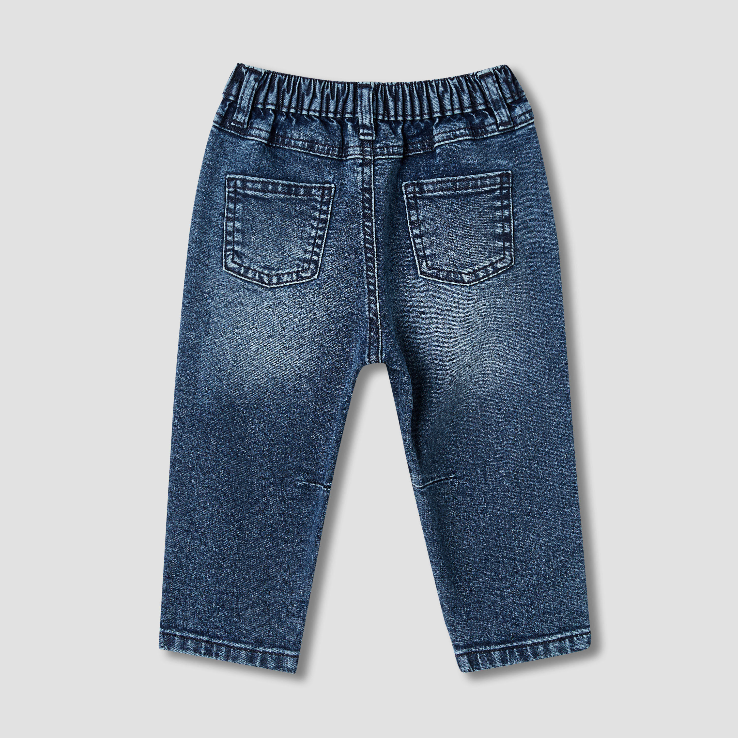 Juniors Solid Jeans with Button Closure-baby-boys-clothing-bottoms-shorts-image-2