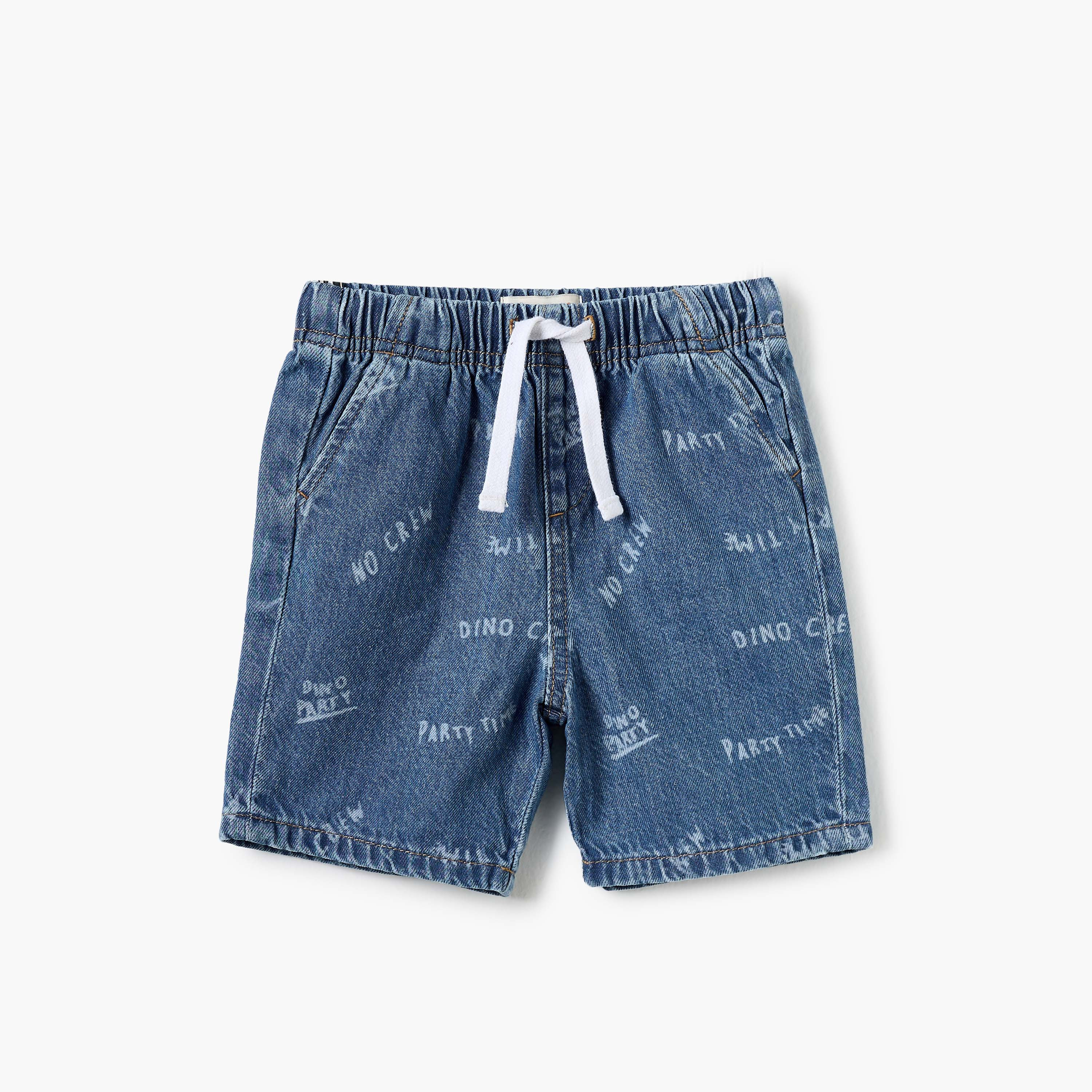 Juniors Boys' Regular Fit Denim Shorts-baby-boys-clothing-bottoms-shorts-image-1