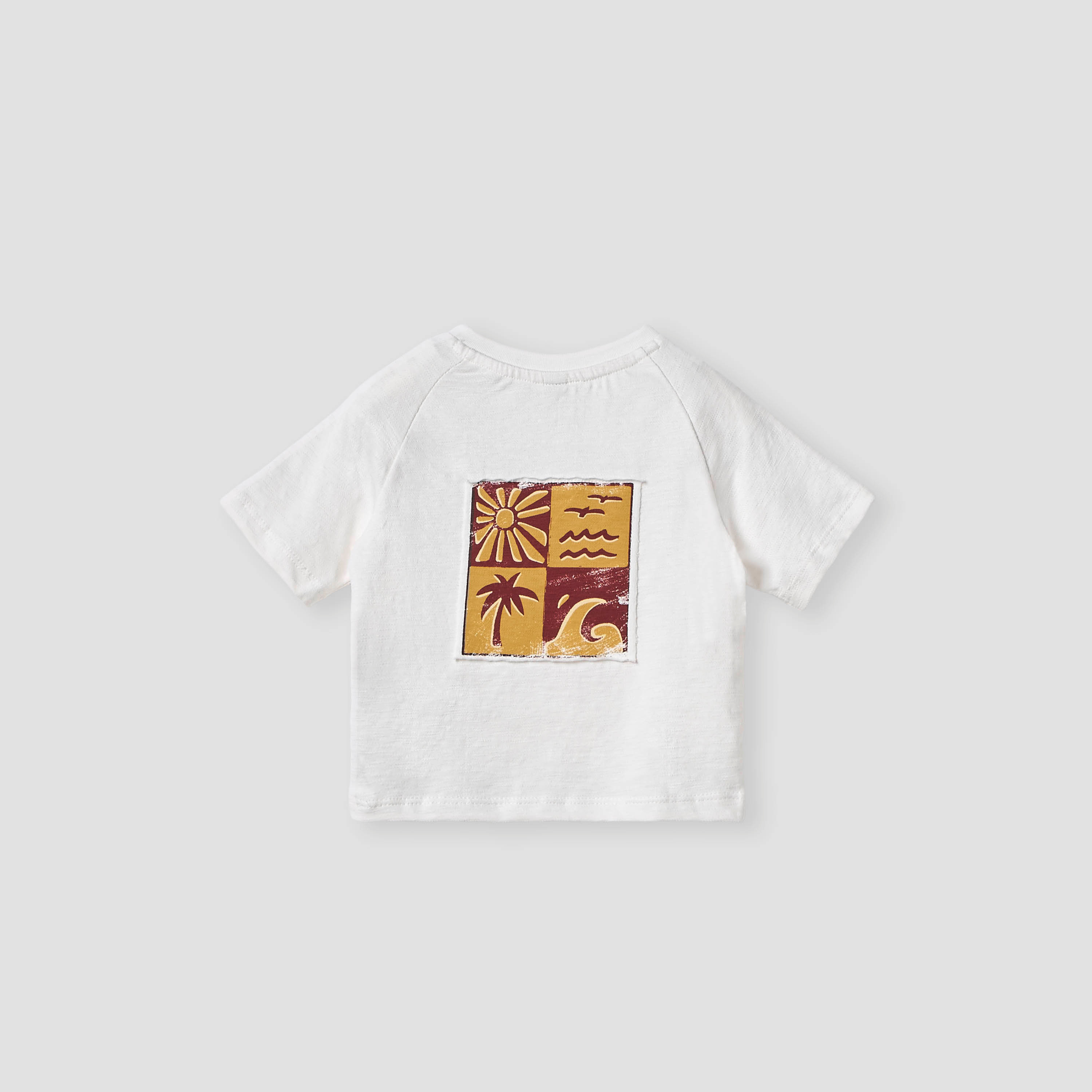 Giggles Tropical Print T-shirt with Short Sleeves-baby-boys-clothing-tshirtsandpolos-image-2
