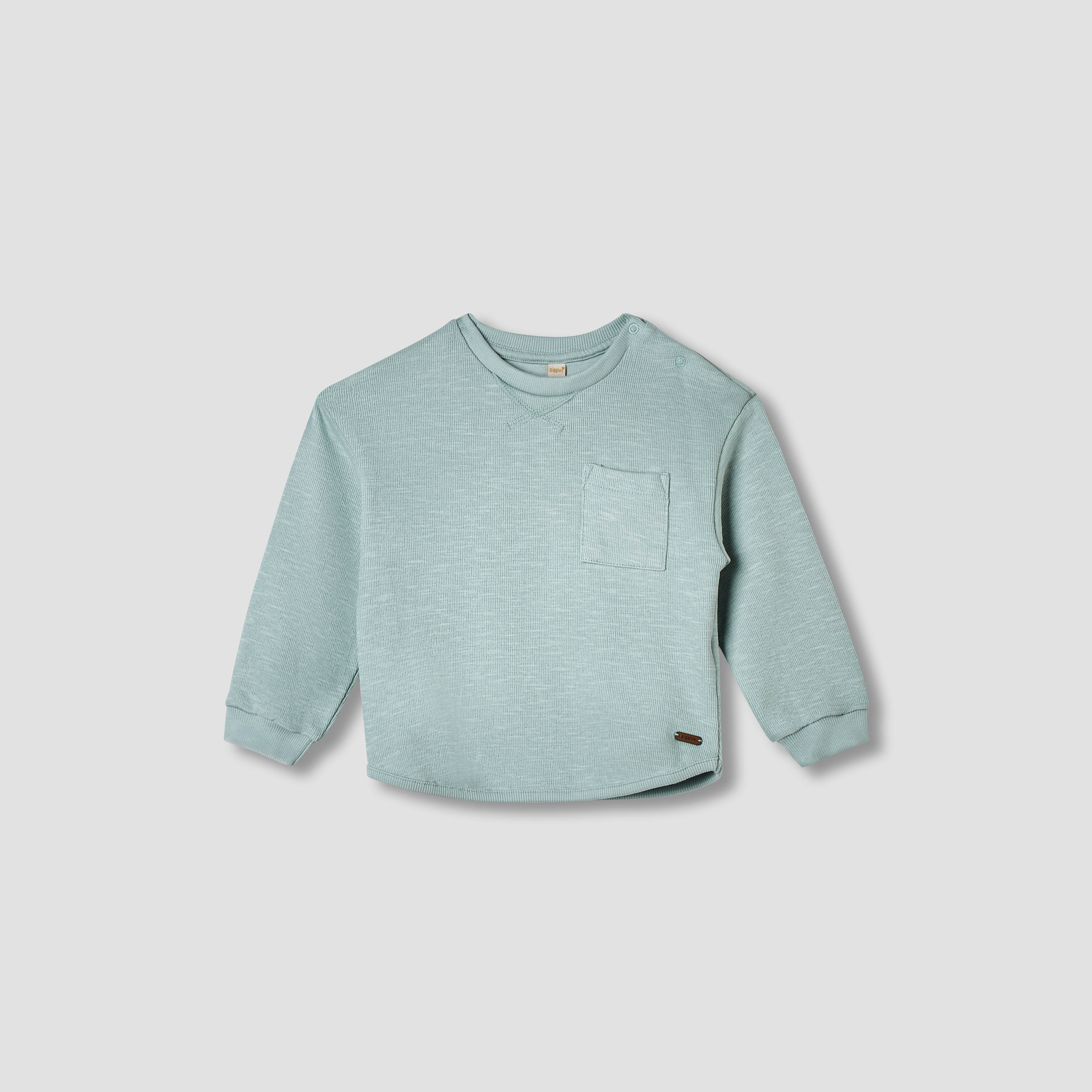 Giggles Textured T-shirt with Pocket-baby-boys-clothing-tshirtsandpolos-image-1