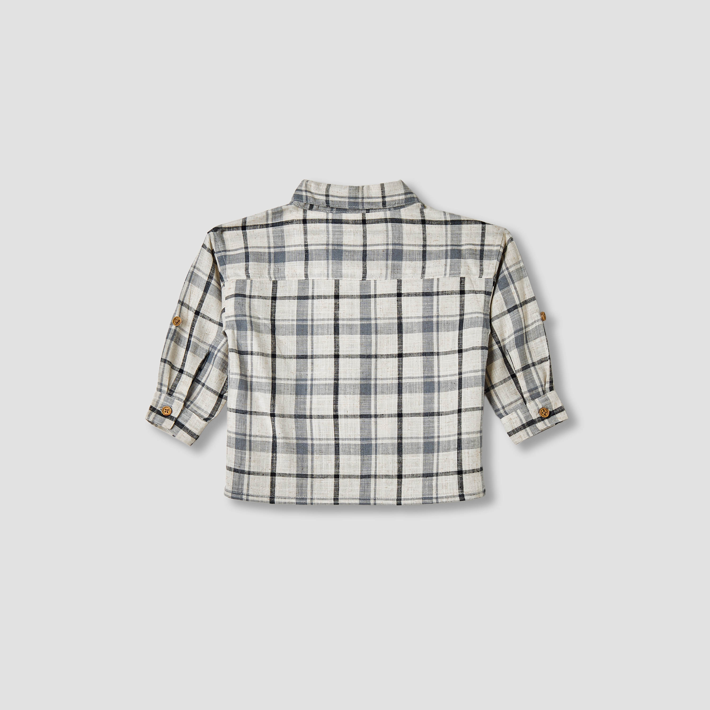 Giggles Checked Collared Shirt with Pocket-baby-boys-clothing-tshirtsandpolos-image-2