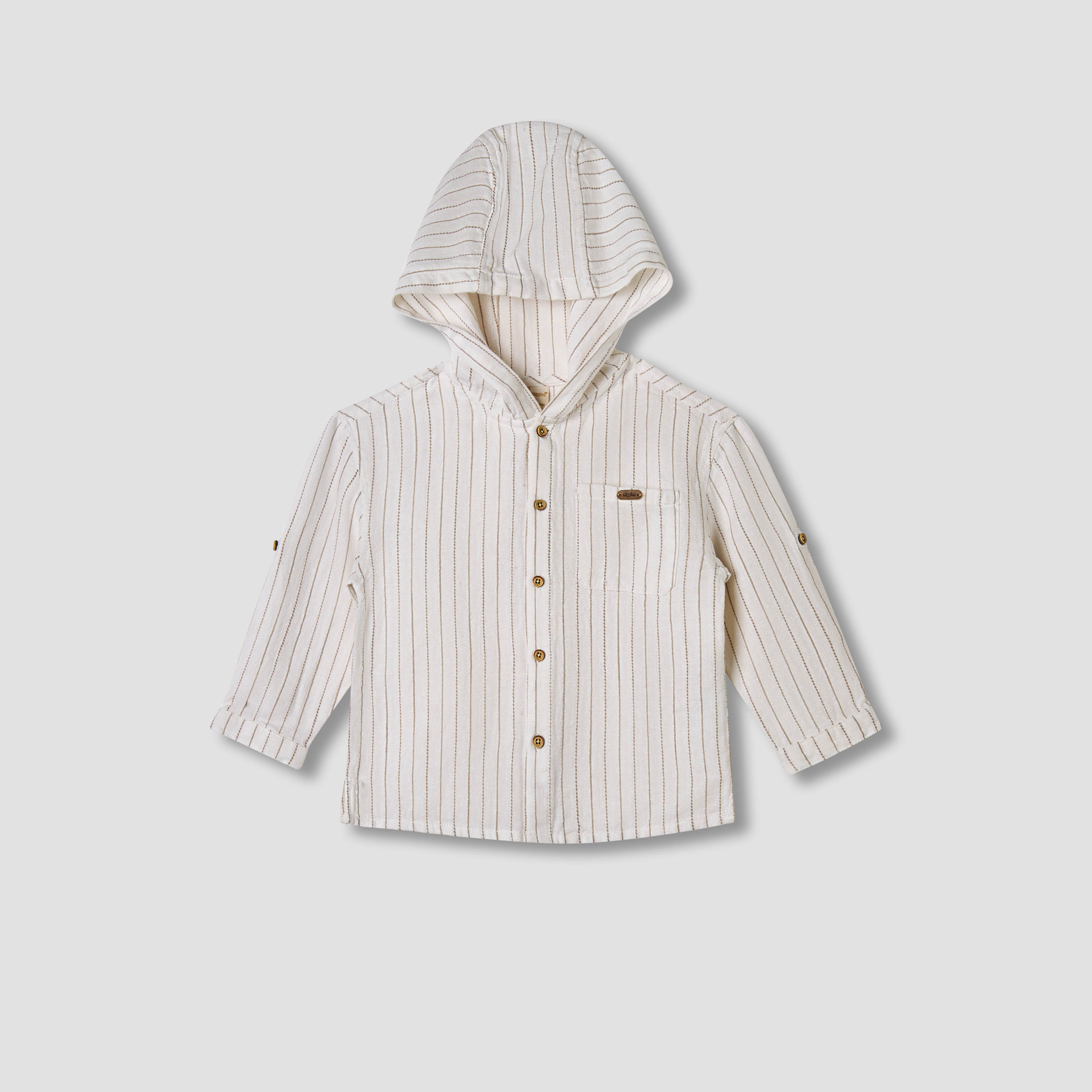 قميص مخطط بقبعة وأكمام طويلة من جيجلز-baby-boys-clothing-shirts-image-6