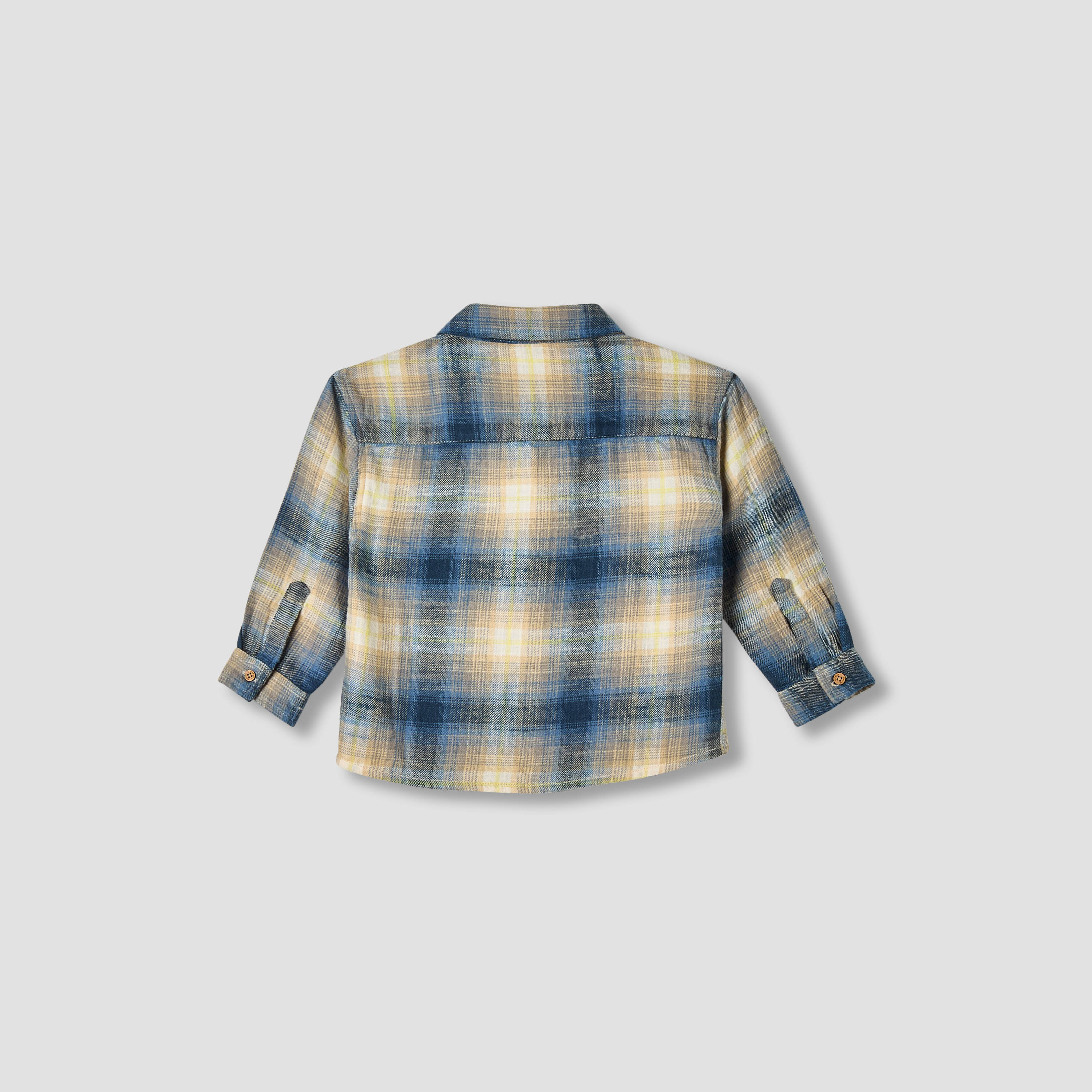 Giggles Checked Shirt with Long Sleeves-baby-boys-clothing-shirts-image-2