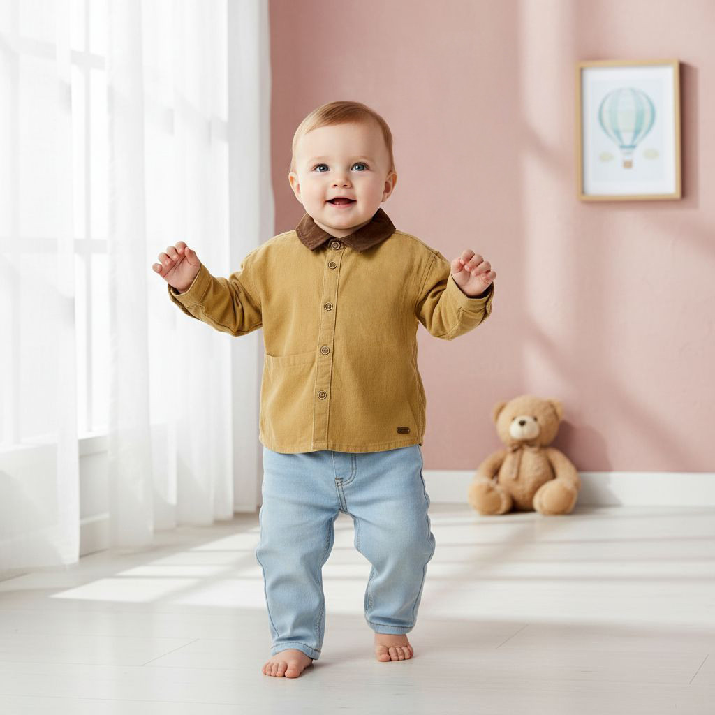 Giggles Textured Collared Shirt with Long Sleeves-baby-boys-clothing-shirts-image-5