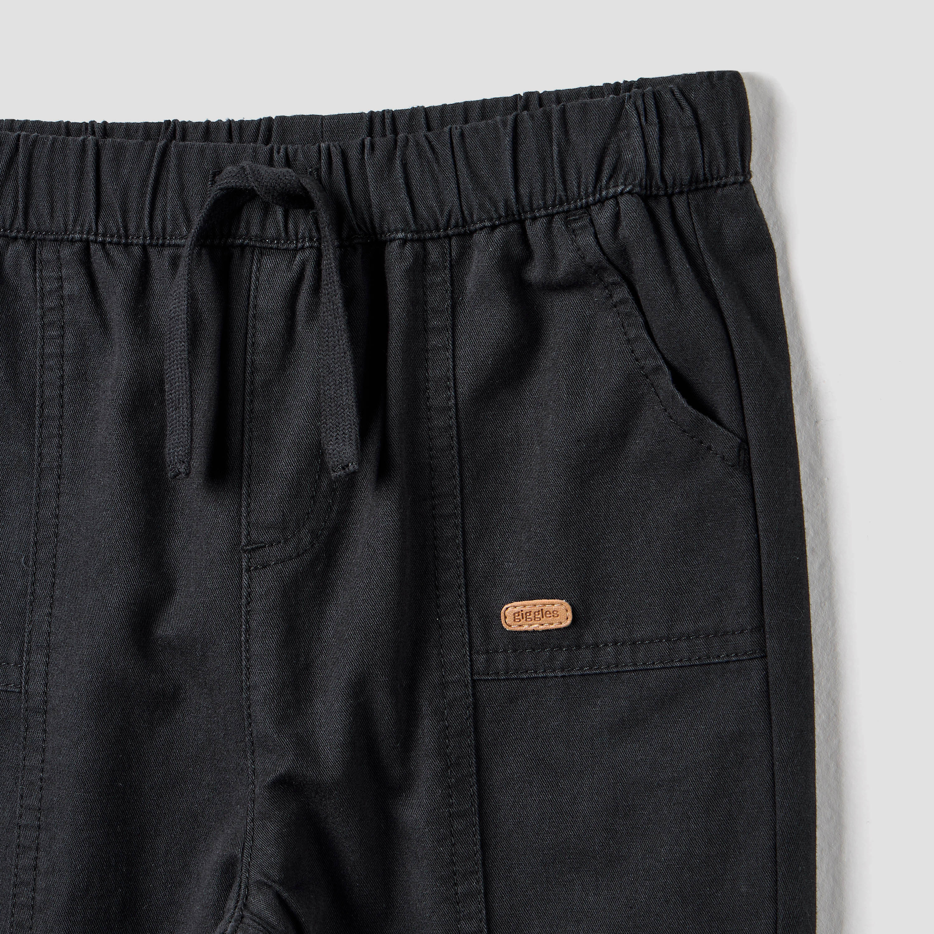 Giggles Textured Pants with Drawstring Closure and Pockets-boys-clothing-bottoms-trousers-image-3