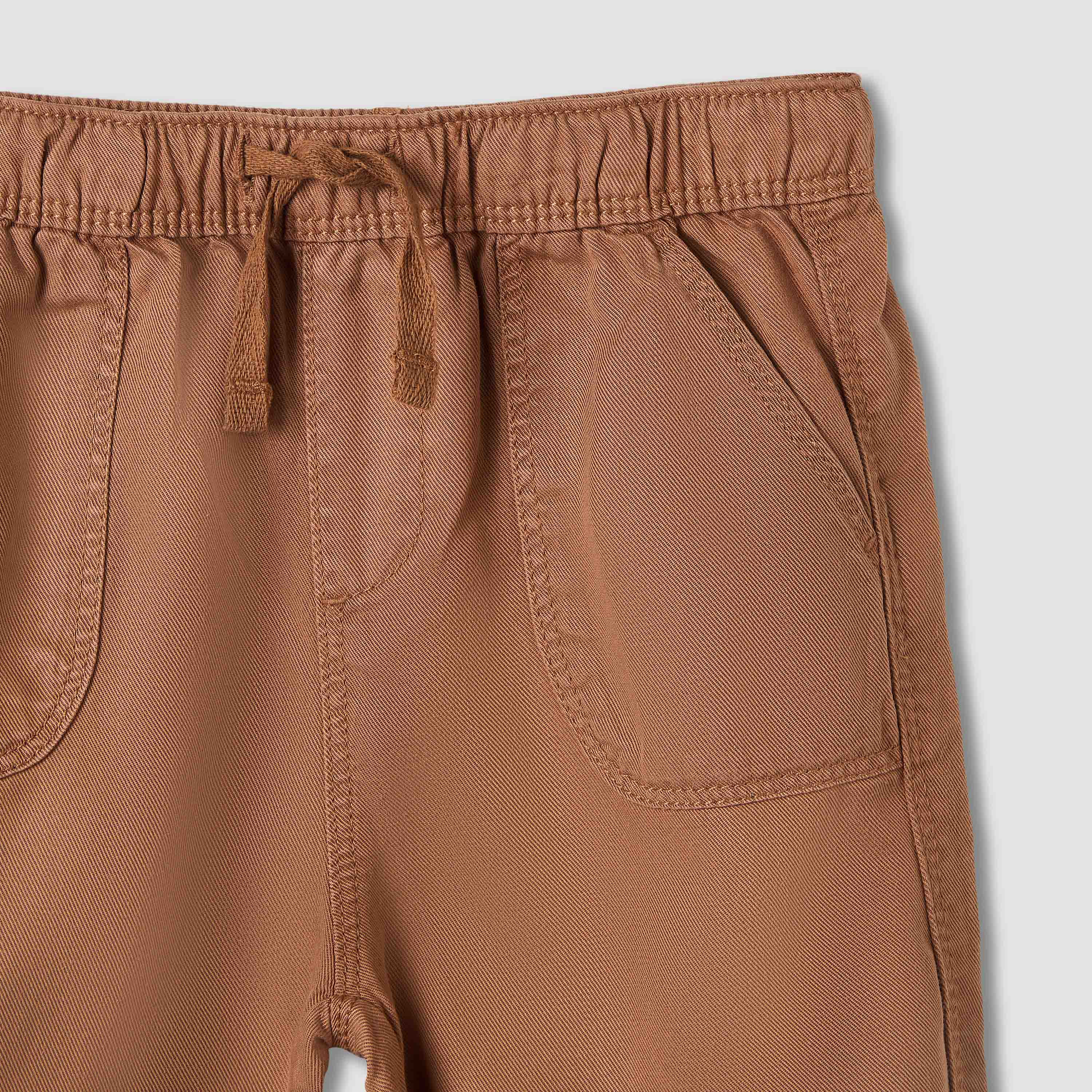 Giggles Solid Cargo Joggers with Pockets-baby-boys-clothing-bottoms-joggersandtrackpants-image-3