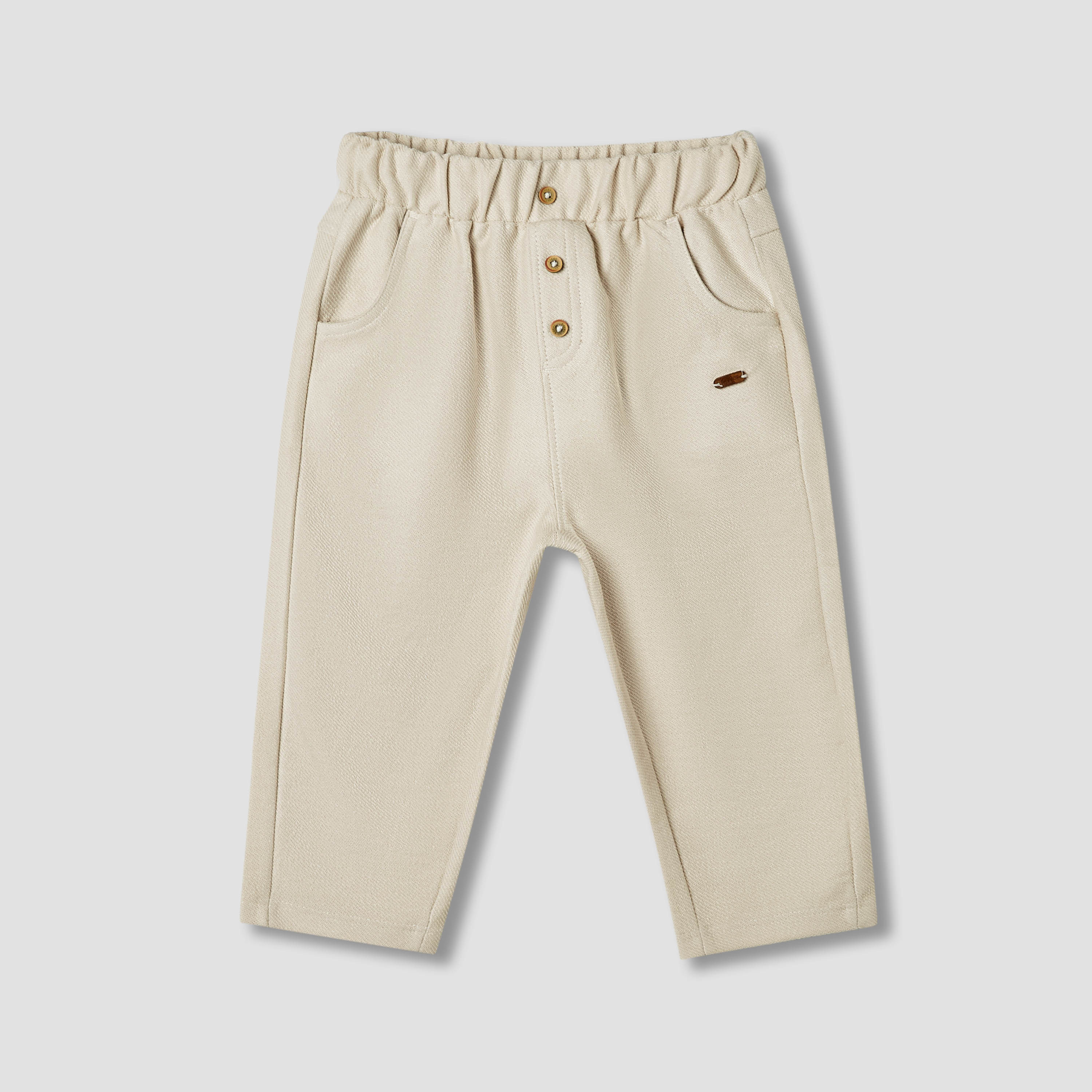 Giggles Solid Pants with Elasticated Waistband-baby-boys-clothing-bottoms-trousers-image-1