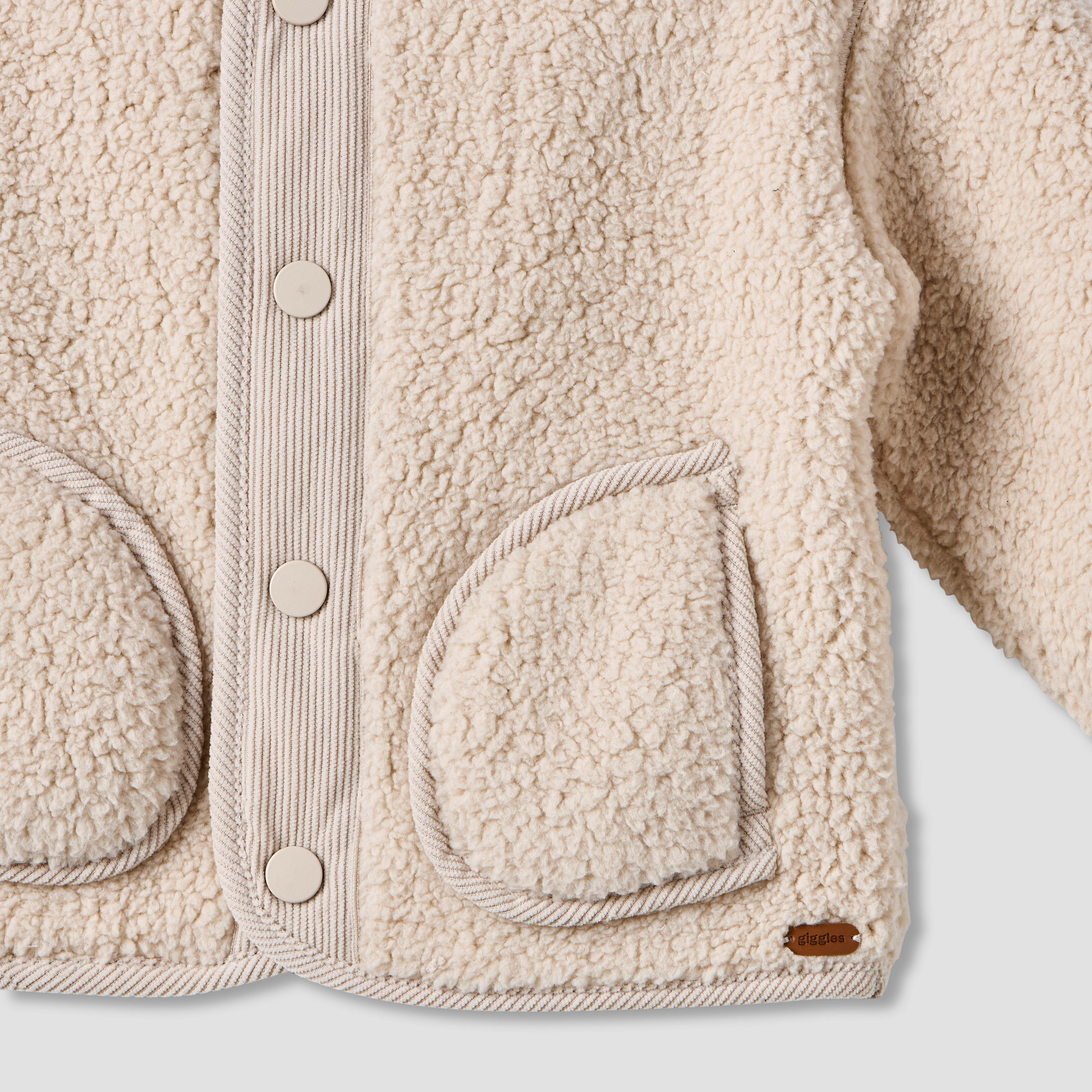 Giggles Textured Button Through Hooded Jacket with Long Sleeves-baby-boys-clothing-jacketsandblazers-image-3