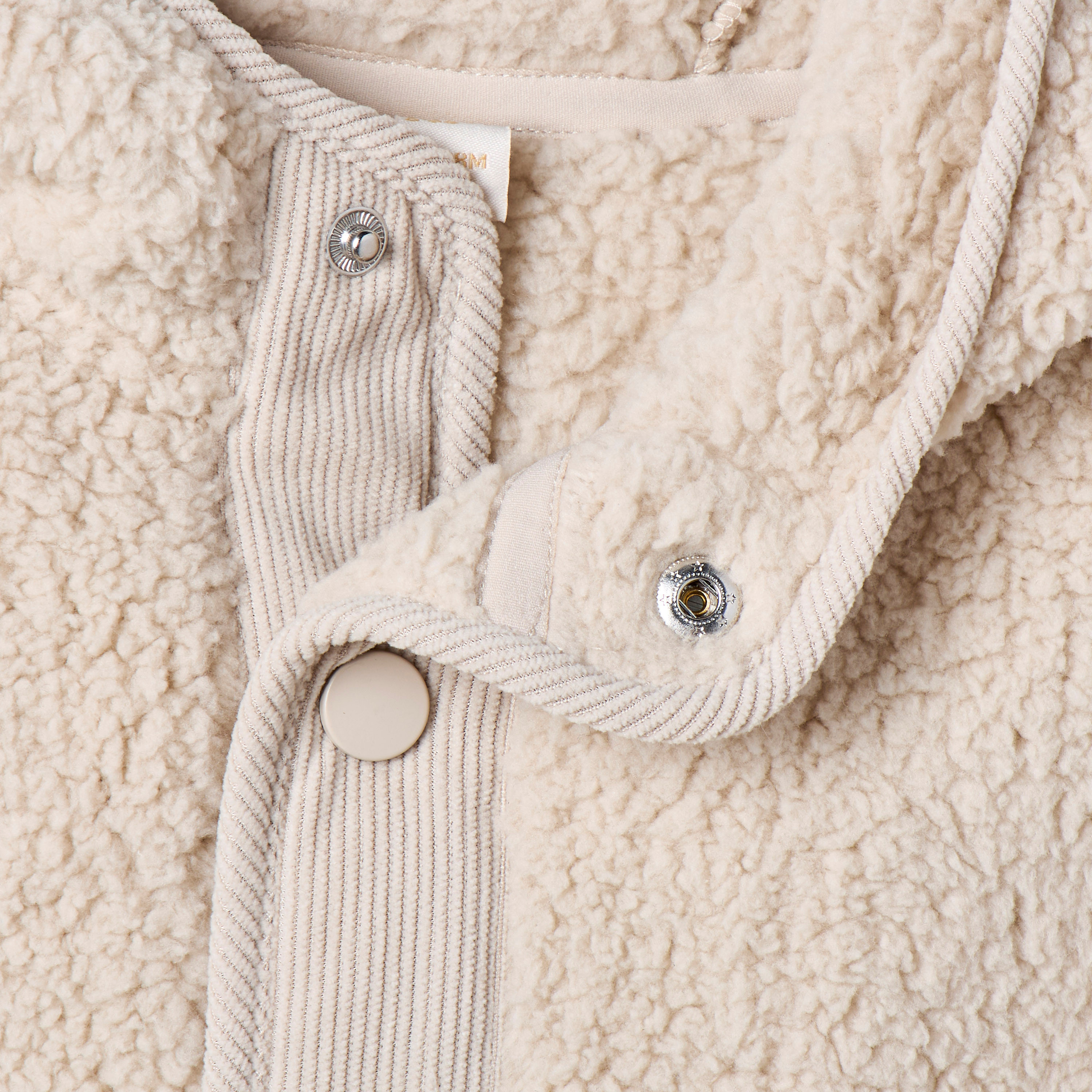 Giggles Textured Button Through Hooded Jacket with Long Sleeves-baby-boys-clothing-jacketsandblazers-image-6
