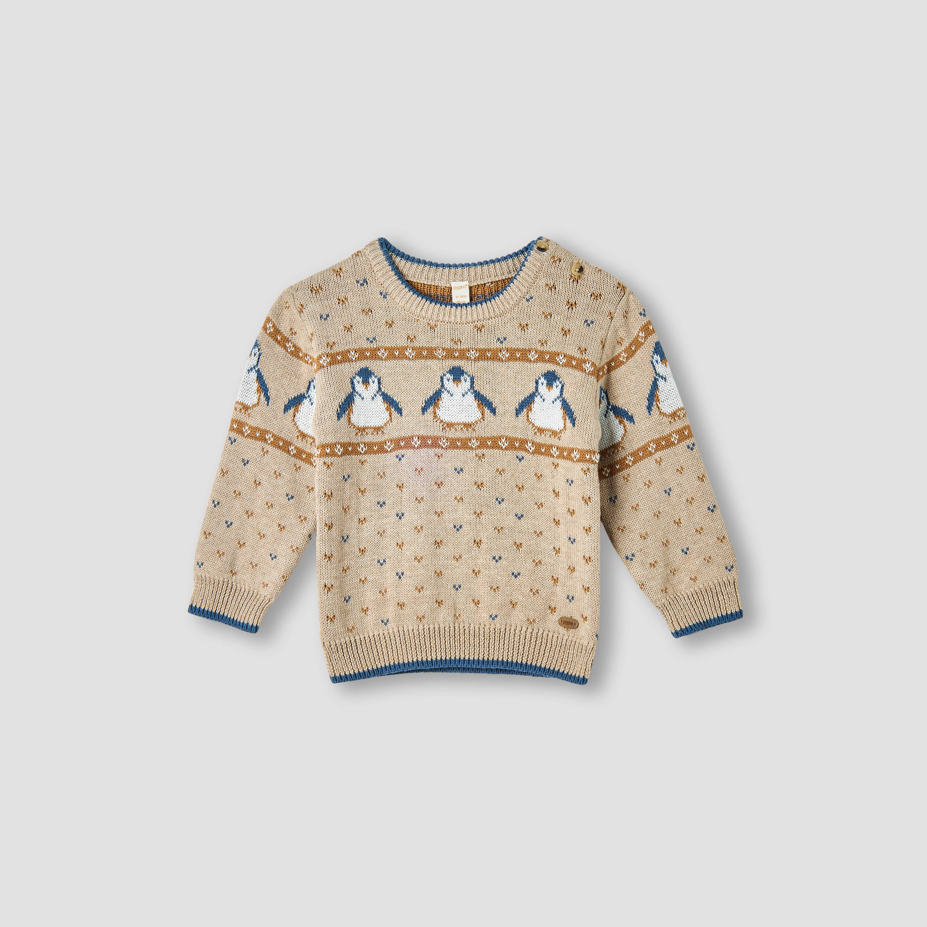 Giggles Textured Pullover with Long Sleeves-baby-boys-clothing-jumpersandcardigans-image-2