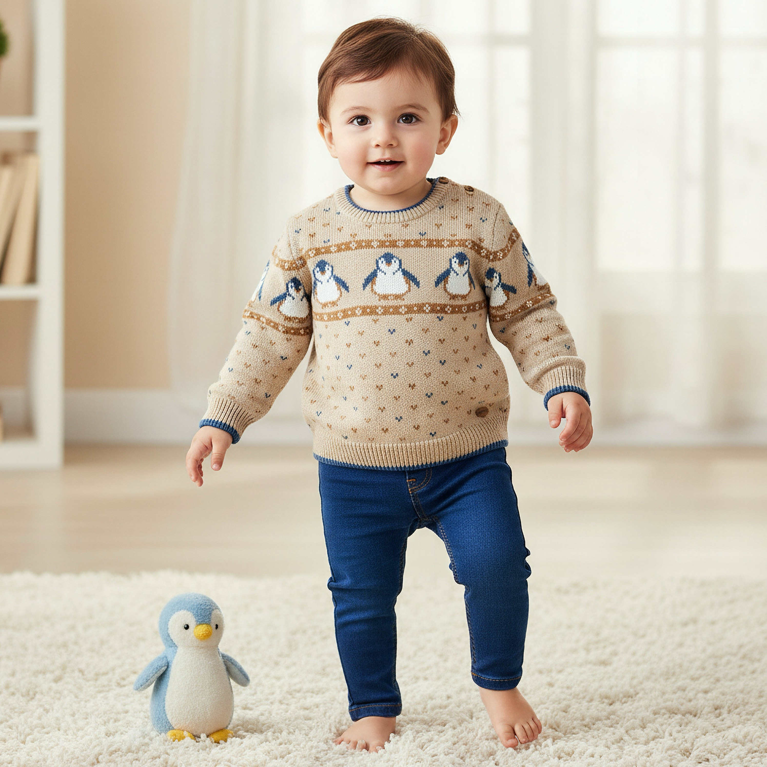Giggles Textured Pullover with Long Sleeves-baby-boys-clothing-jumpersandcardigans-image-1