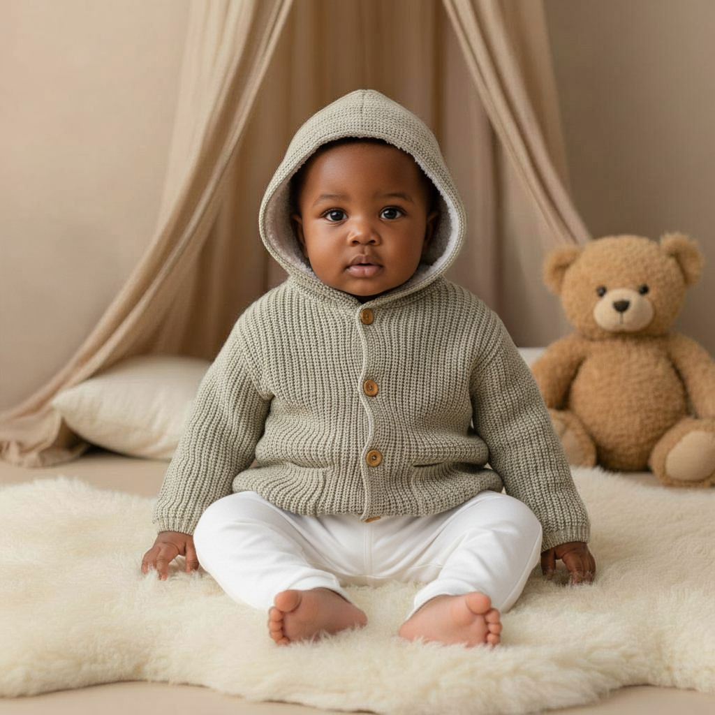 Giggles Knit Textured Hooded Cardigan with Long Sleeves-baby-boys-clothing-jumpersandcardigans-image-5