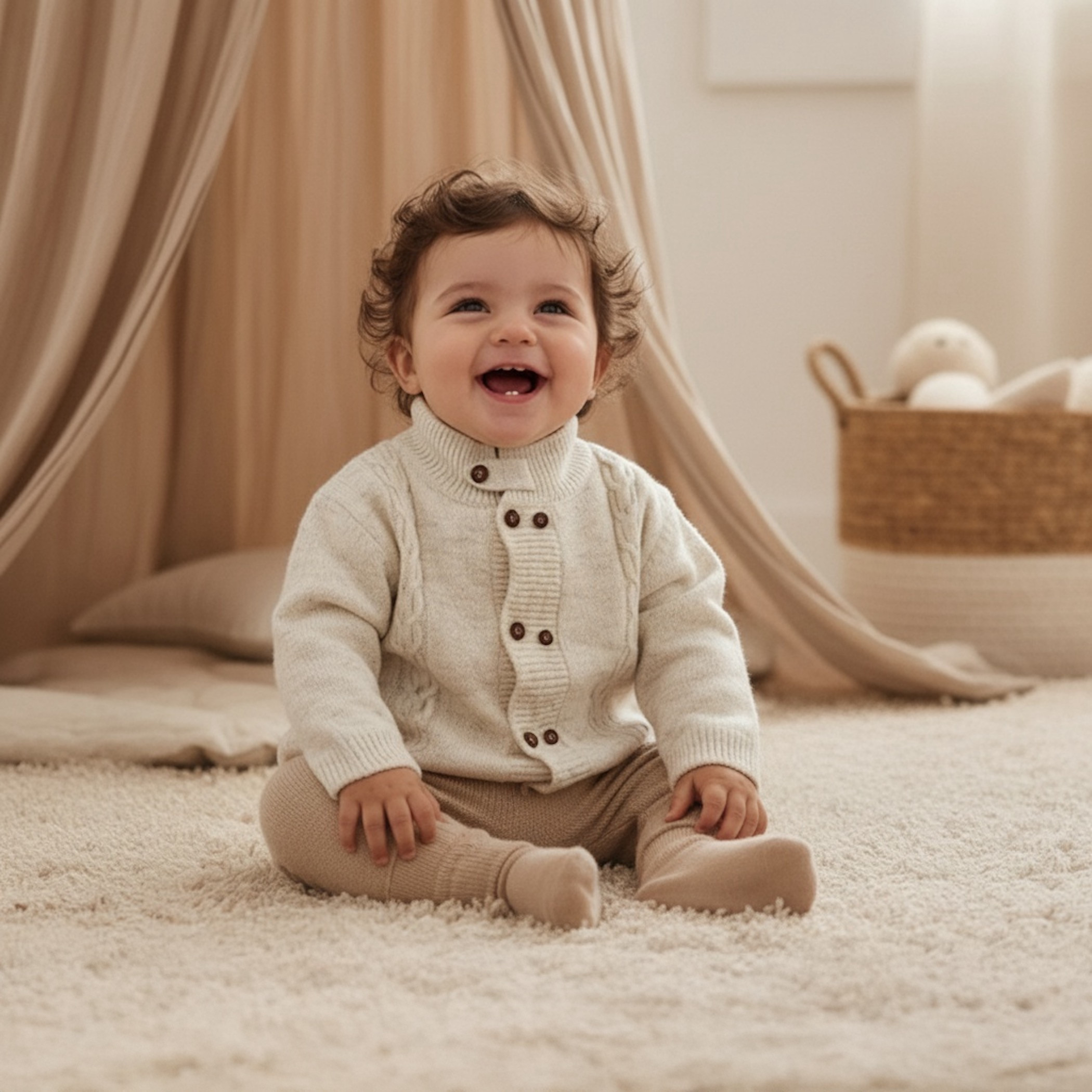 كارديجان بياقة عالية وأكمام طويلة من جيجلز-baby-boys-clothing-jumpersandcardigans-image-1