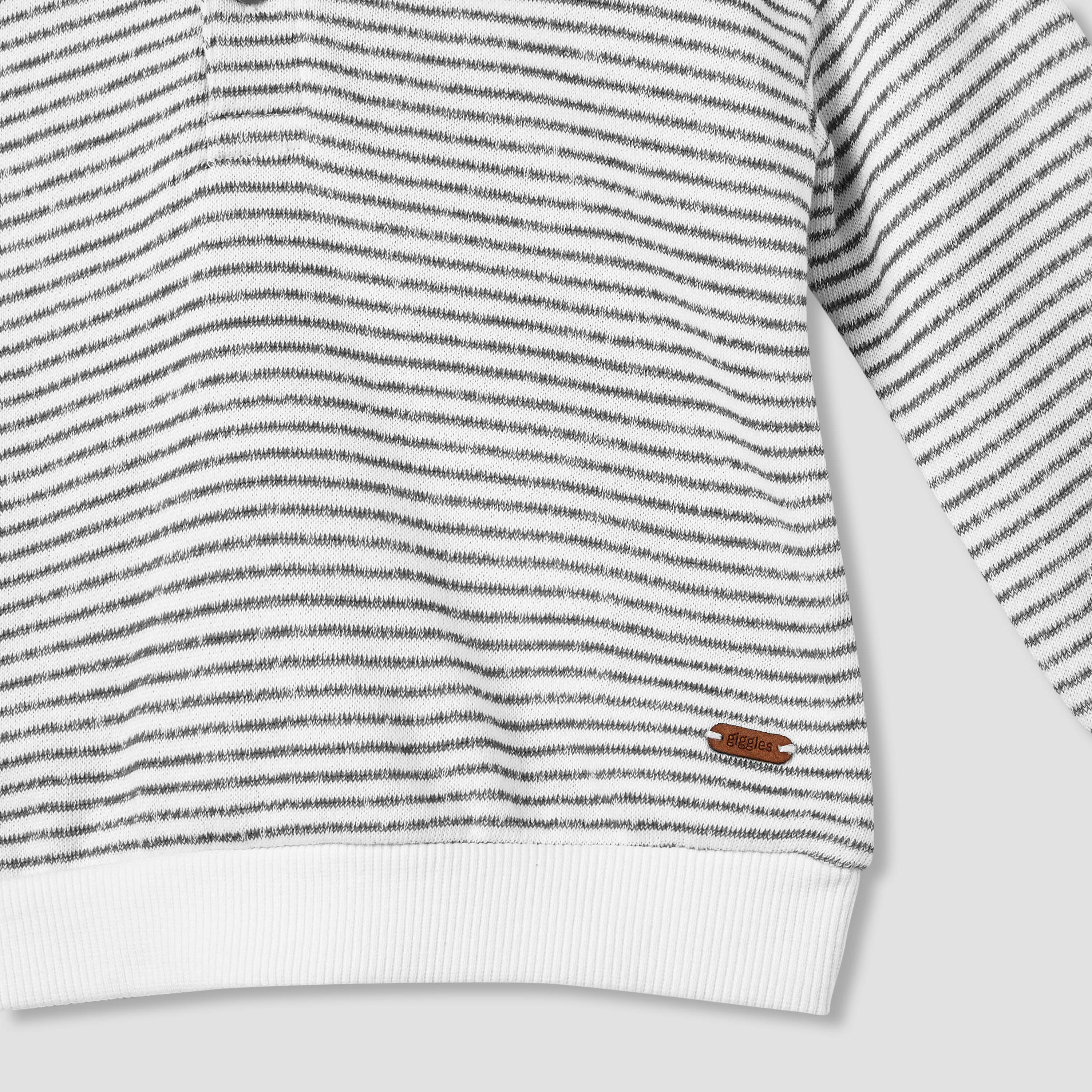 Giggles Striped Collared Sweatshirt with Long Sleeves-baby-boys-clothing-sweatshirts-image-4
