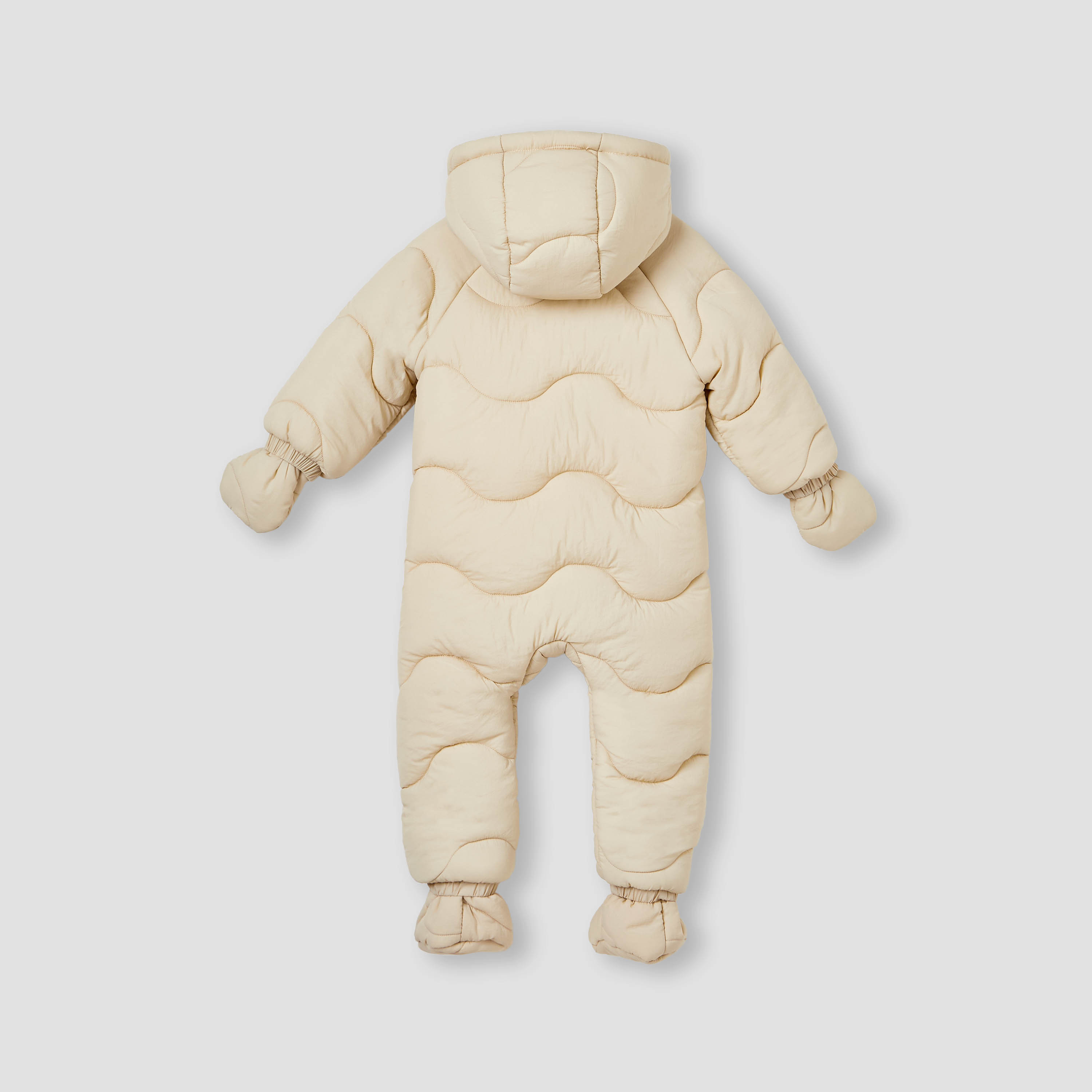Giggles Quilted Hooded Coverall with Long Sleeves and Zip Closure-baby-boys-clothing-rompers-image-2