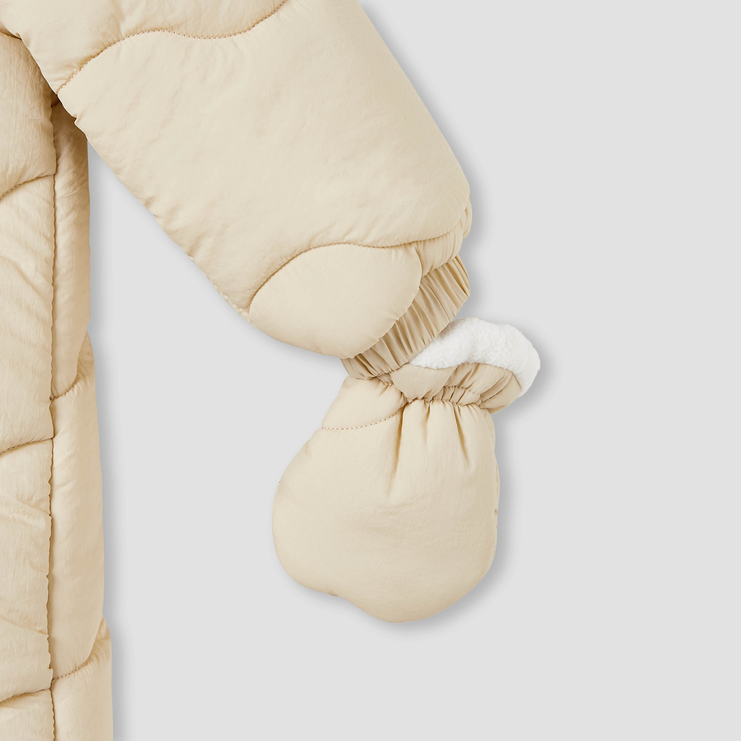 Giggles Quilted Hooded Coverall with Long Sleeves and Zip Closure-baby-boys-clothing-rompers-image-5