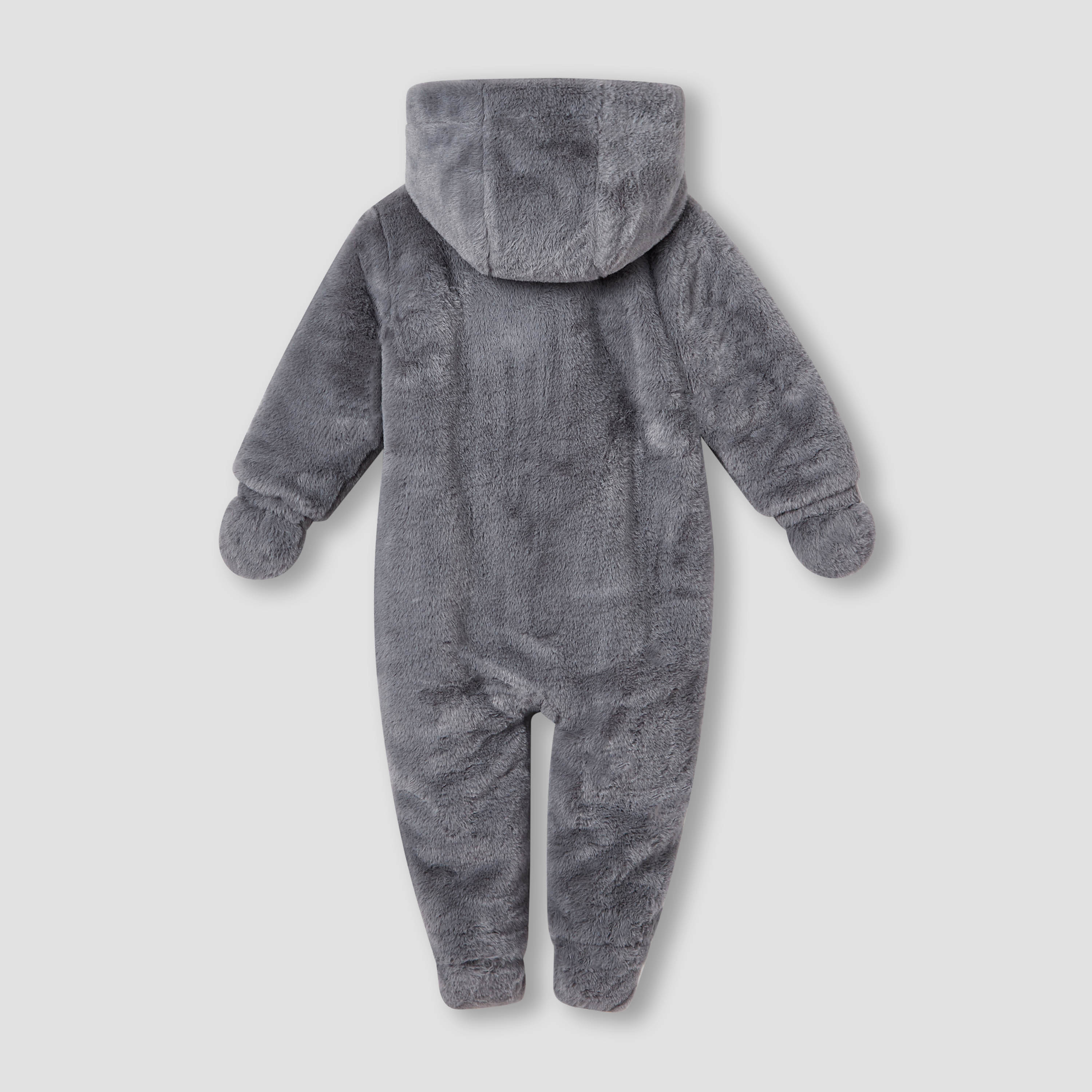 Giggles Solid Hooded Coverall with Long Sleeves and Zip Closure-baby-boys-clothing-nightwear-sleepsuits-image-2