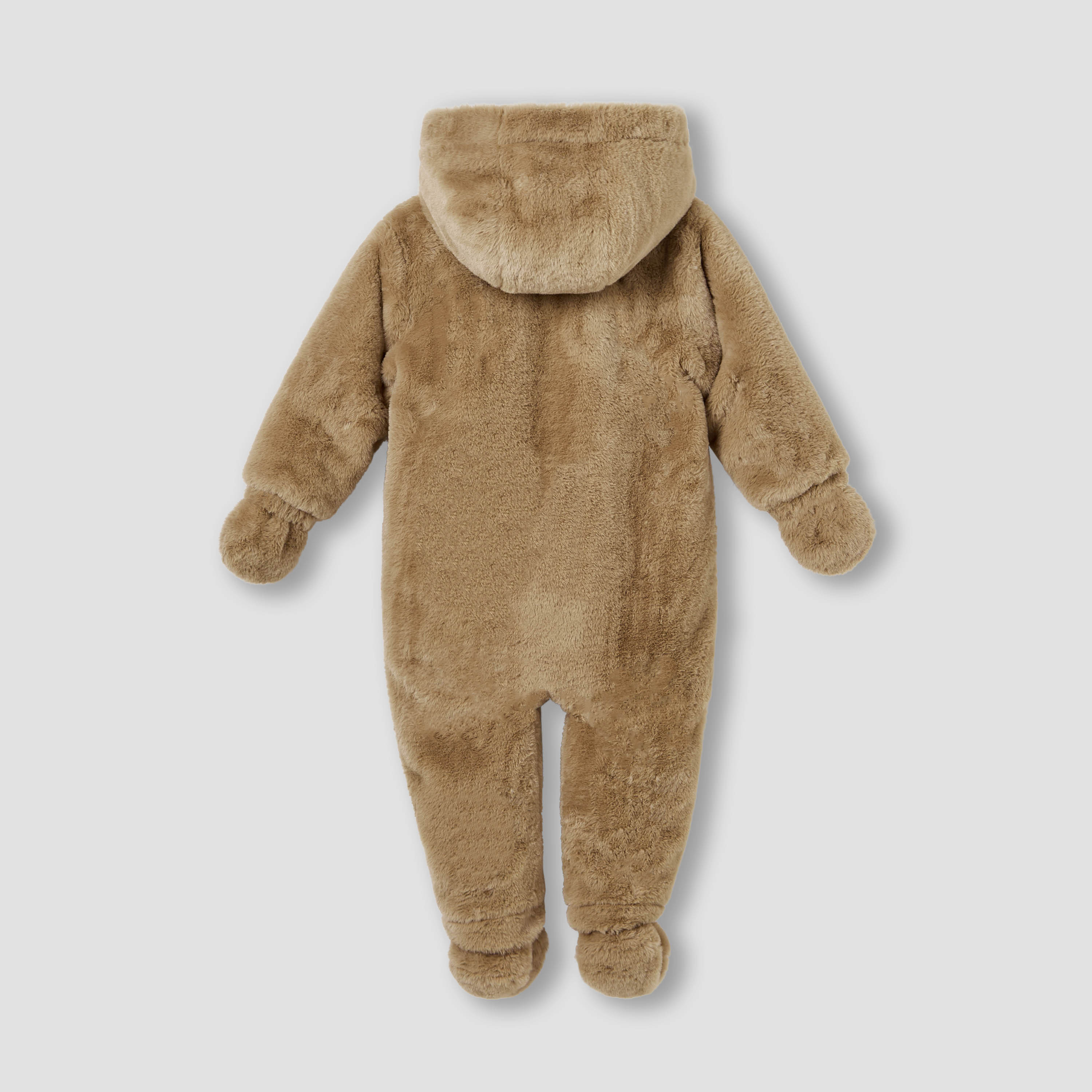 Giggles Solid Hooded Coverall with Long Sleeves and Zip Closure-baby-boys-clothing-rompers-image-2