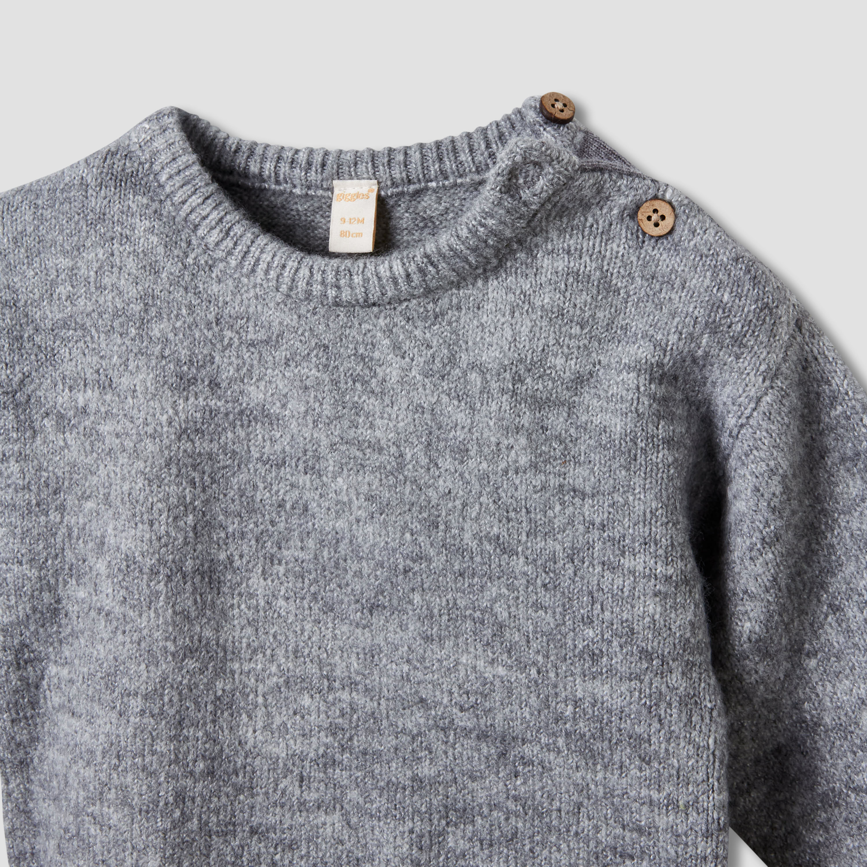 Giggles Boys Sweater and Dungaree Set with Knit Texture - Long Sleeves - Crew Neck-baby-boys-clothing-winterwear-setsandcoords-image-4