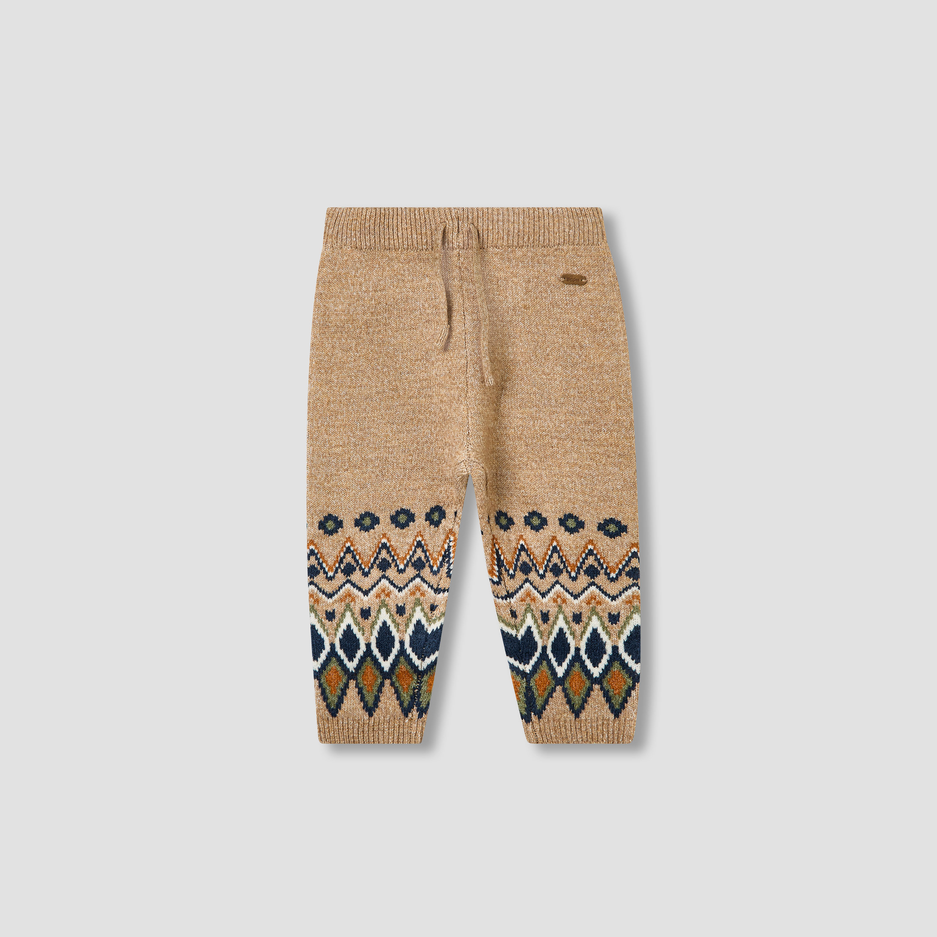 Giggles Boys Sweater and Pants Set with Argyle Detail - Polyester Blend - Long Sleeves - Crew Neck-baby-boys-clothing-winterwear-setsandcoords-image-3