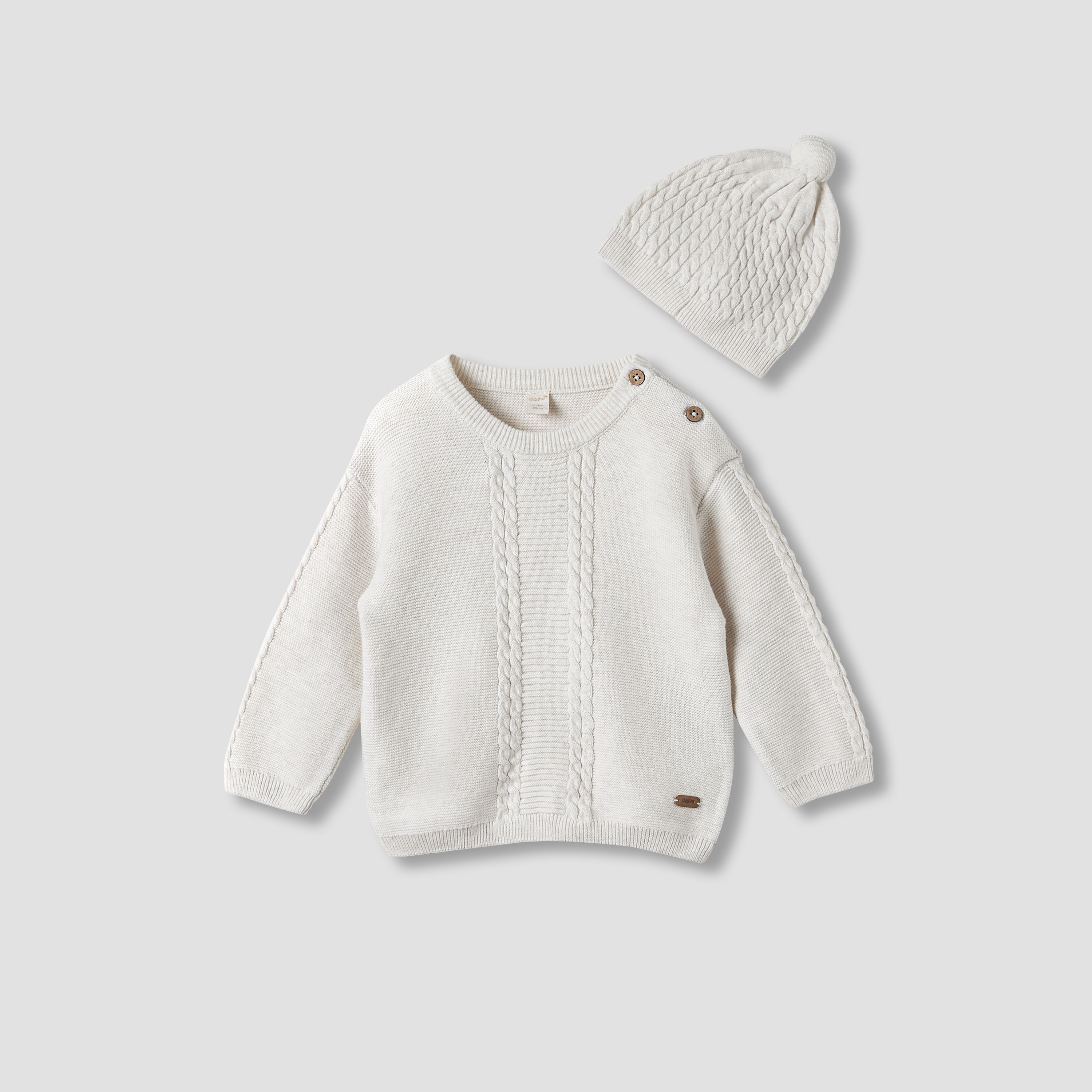 Giggles Textured Pullover with Joggers and Beanie-baby-boys-clothing-winterwear-setsandcoords-image-2