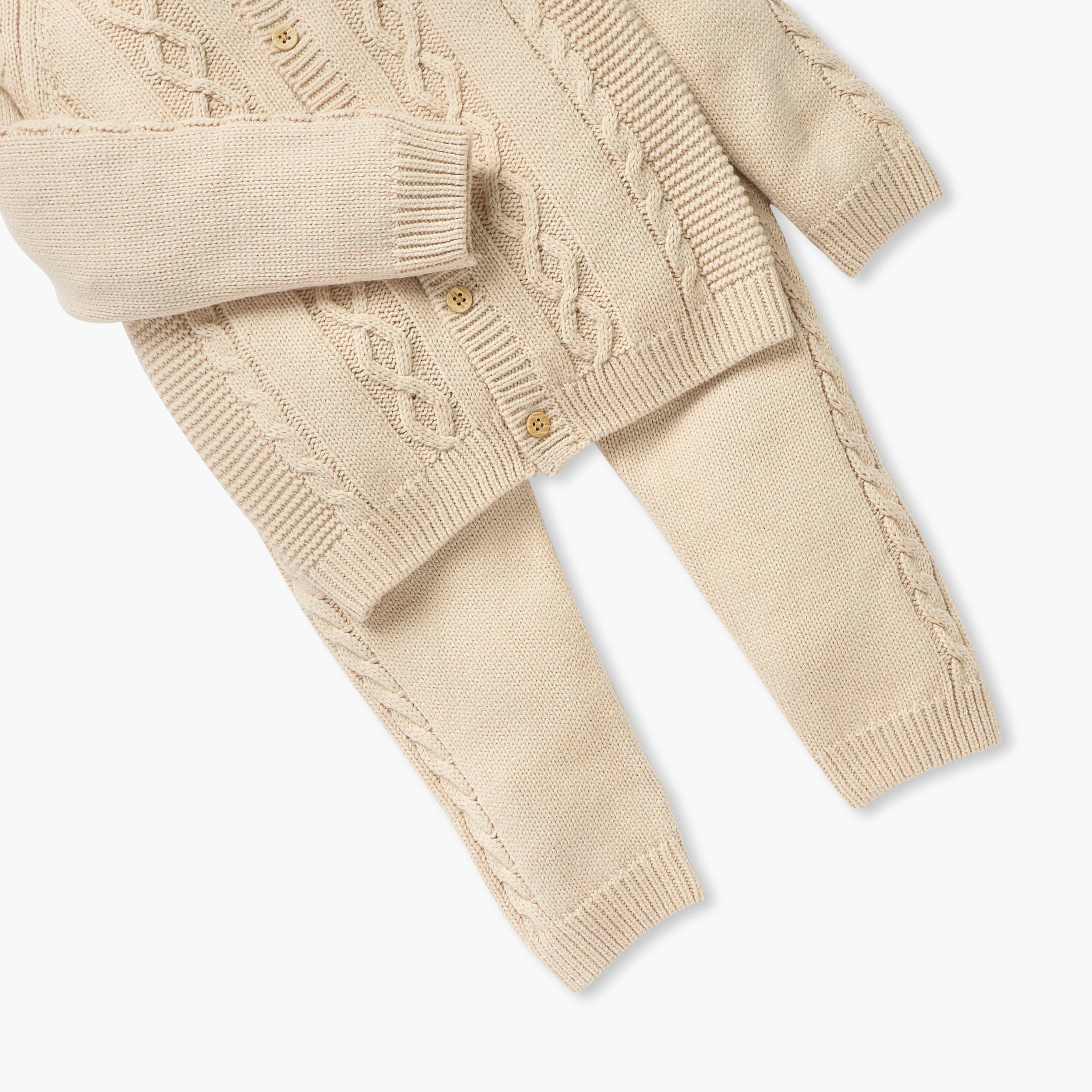 Giggles Textured Cardigan and Pants Set-baby-boys-clothing-winterwear-setsandcoords-image-5