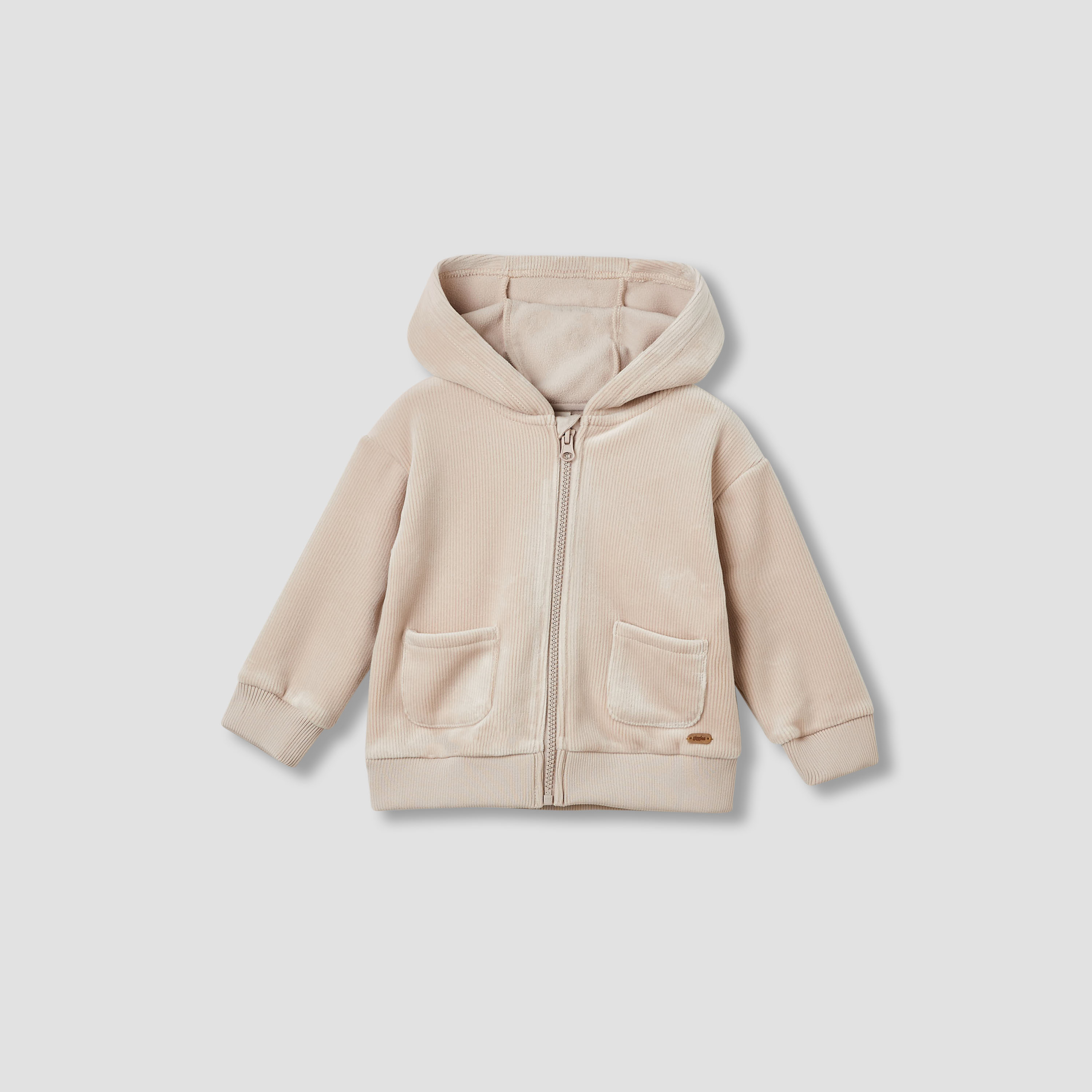 Giggles Ribbed Zip Through Hoodie and Joggers Set-baby-boys-clothing-winterwear-setsandcoords-image-2