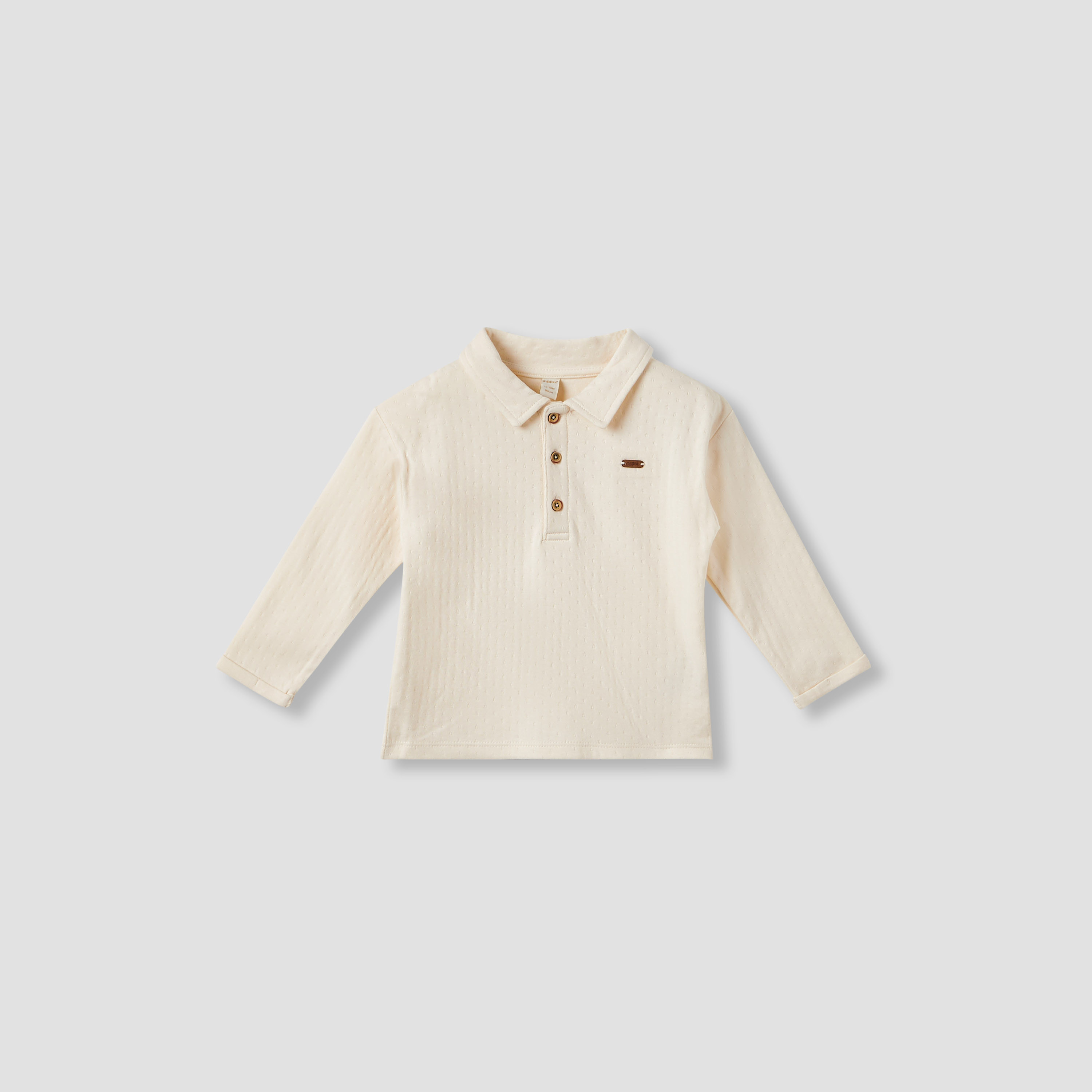 Giggles Textured Polo T-shirt and Pants Set-baby-boys-clothing-winterwear-setsandcoords-image-2