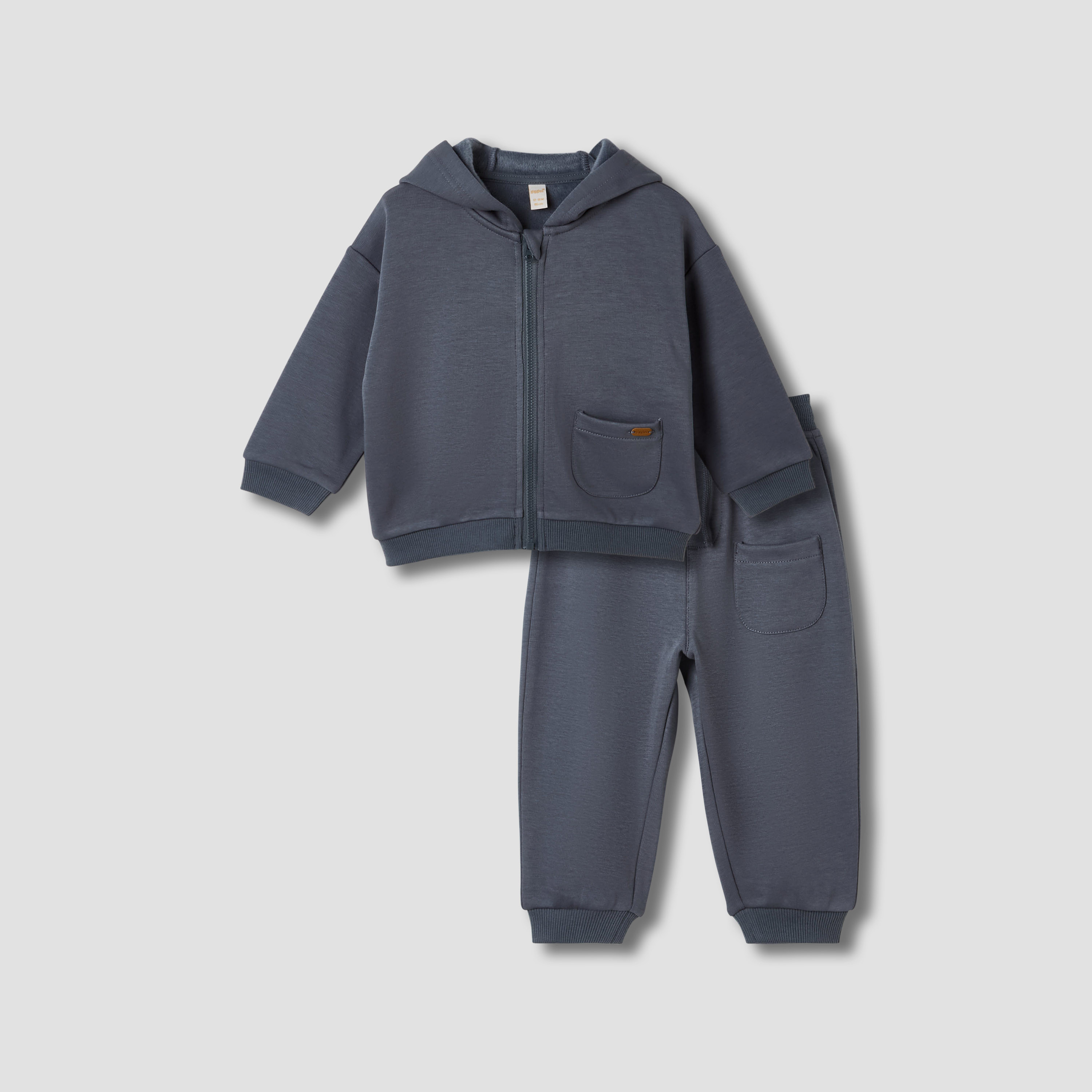 طقم بنطلون رياضي وهودي قطن بقبعة وأكمام طويلة وجيوب للأولاد من جيجلز-baby-boys-clothing-setsandcoords-image-1