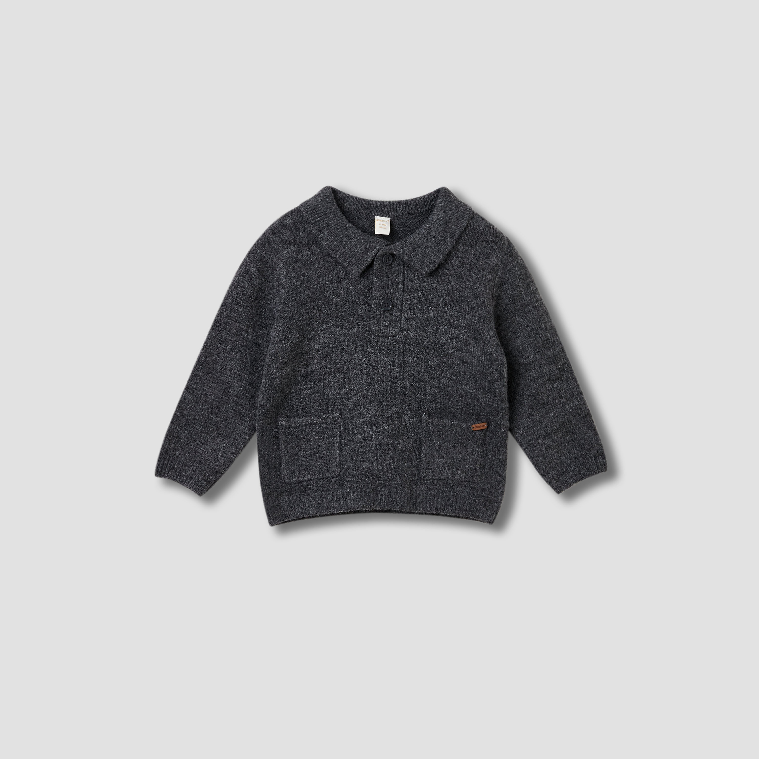 Giggles Textured Polo T-shirt and Pants Set-baby-boys-clothing-winterwear-setsandcoords-image-2