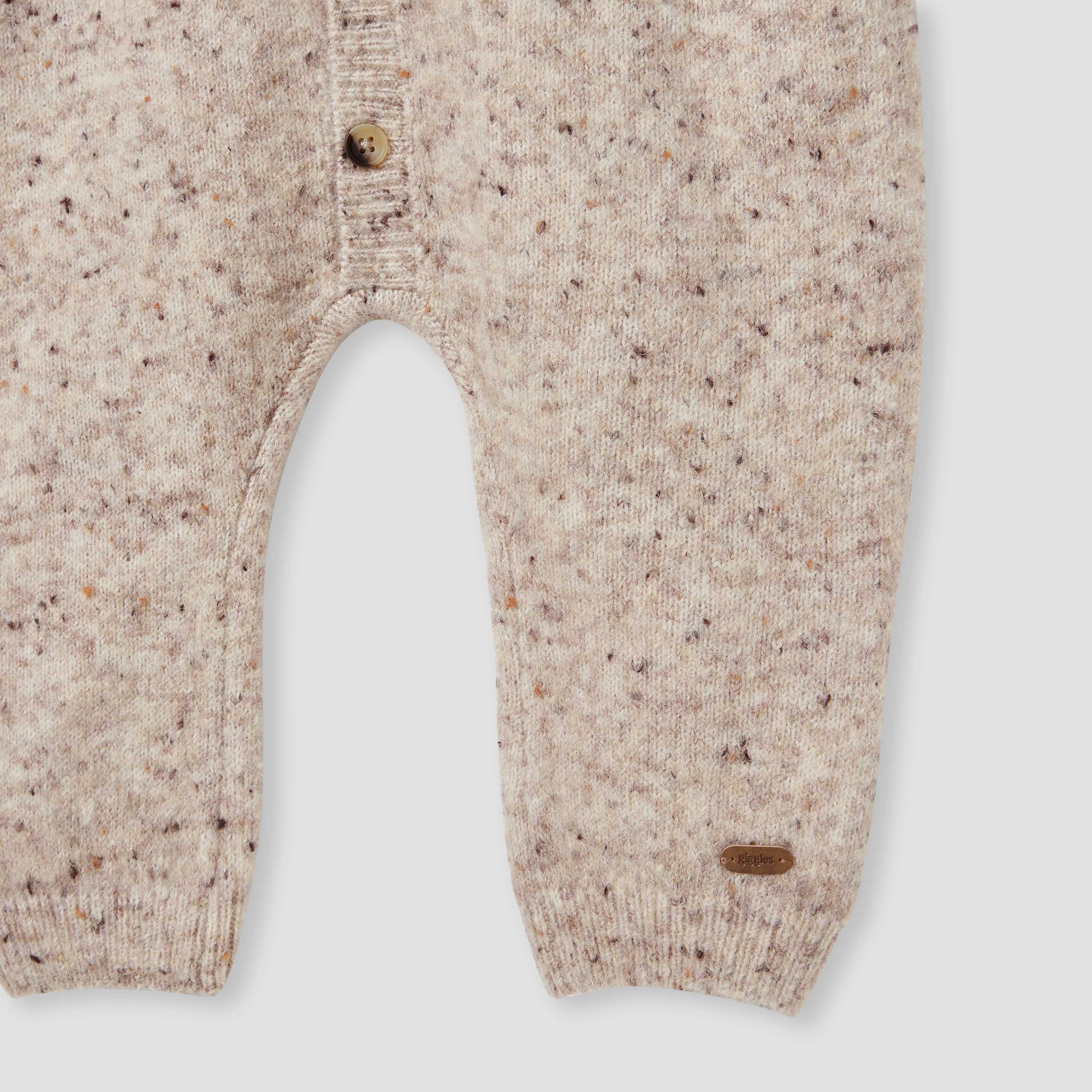 Giggles Textured Romper with Long Sleeves and Button Closure-baby-boys-clothing-rompers-image-4