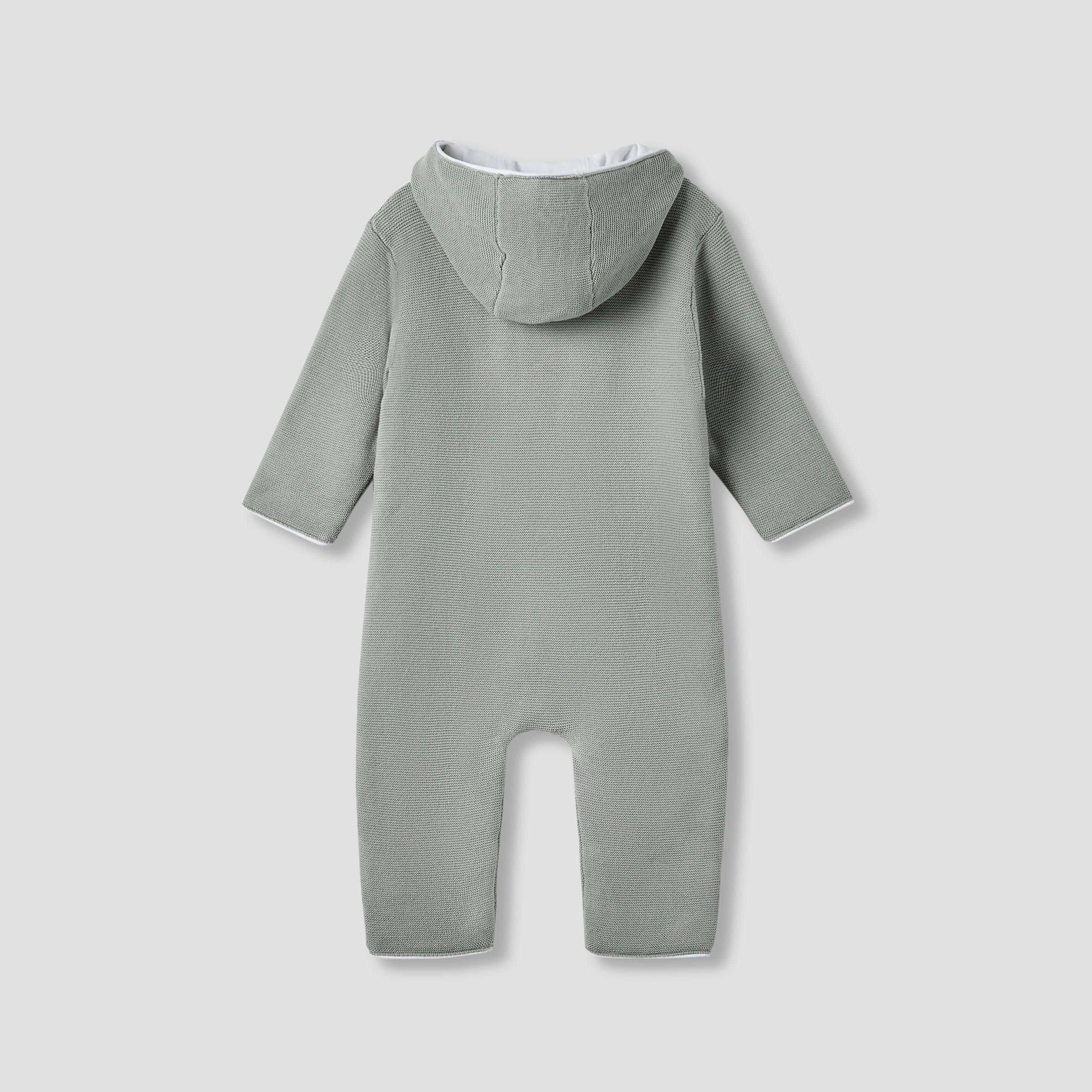Giggles Textured Hooded Romper with Long Sleeves-baby-boys-clothing-rompers-image-2