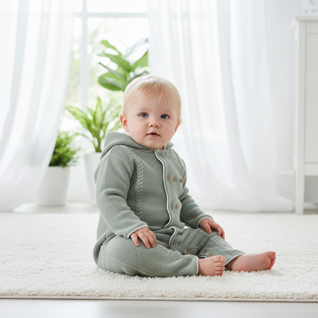 Giggles Textured Hooded Romper with Long Sleeves-baby-boys-clothing-rompers-image-6
