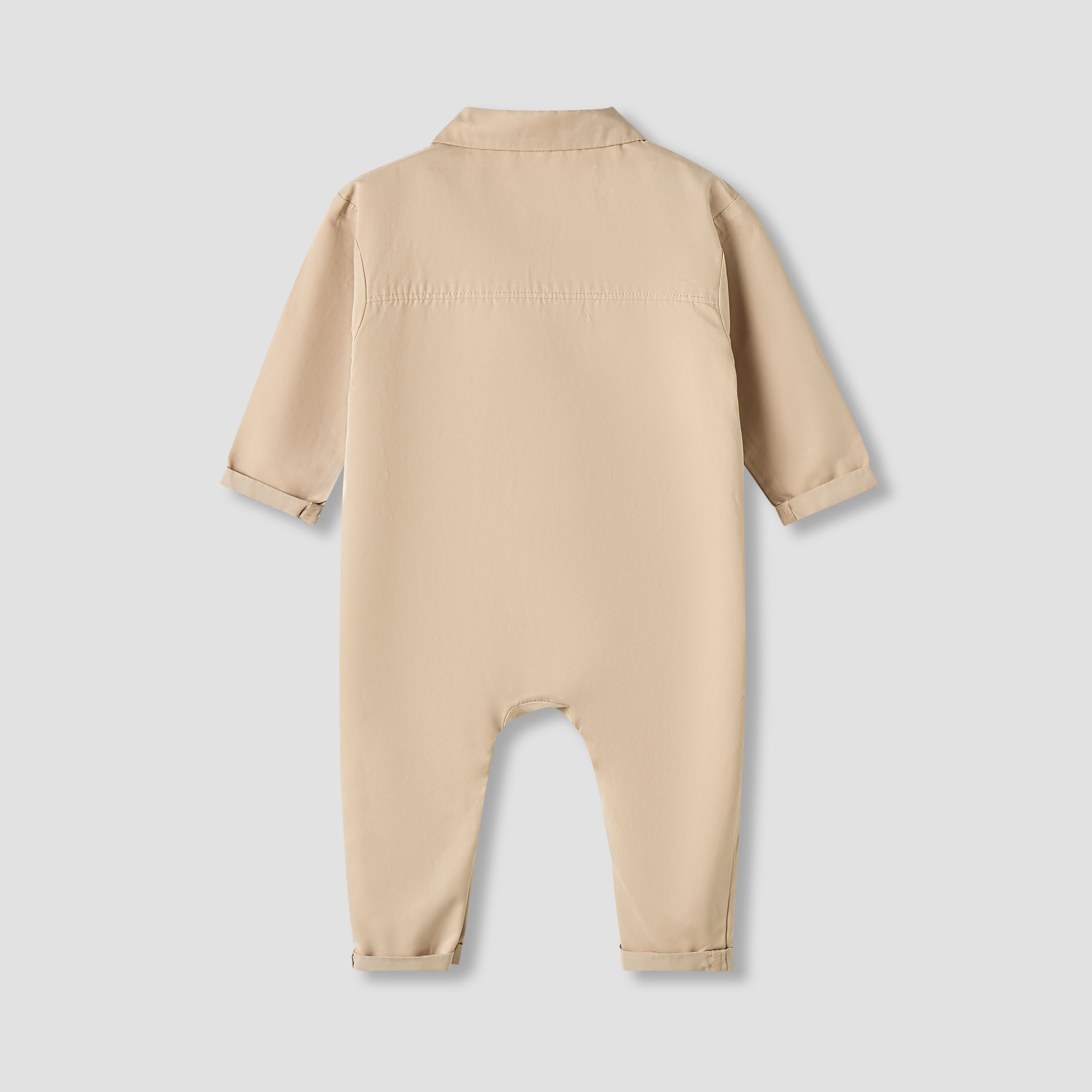 Giggles Collared Romper with Pockets - Long Sleeves-baby-boys-clothing-rompers-image-2