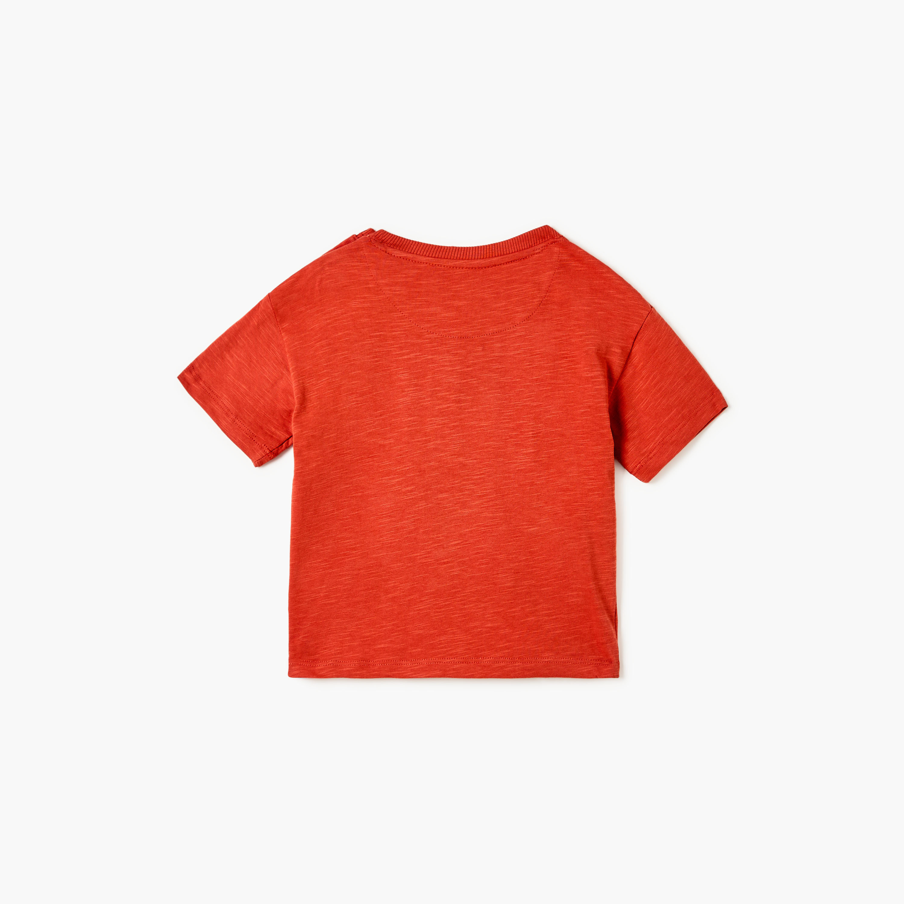 Lee Cooper Bear Applique T-shirt with Button Closure and Short Sleeves-baby-boys-clothing-tshirtsandpolos-image-2