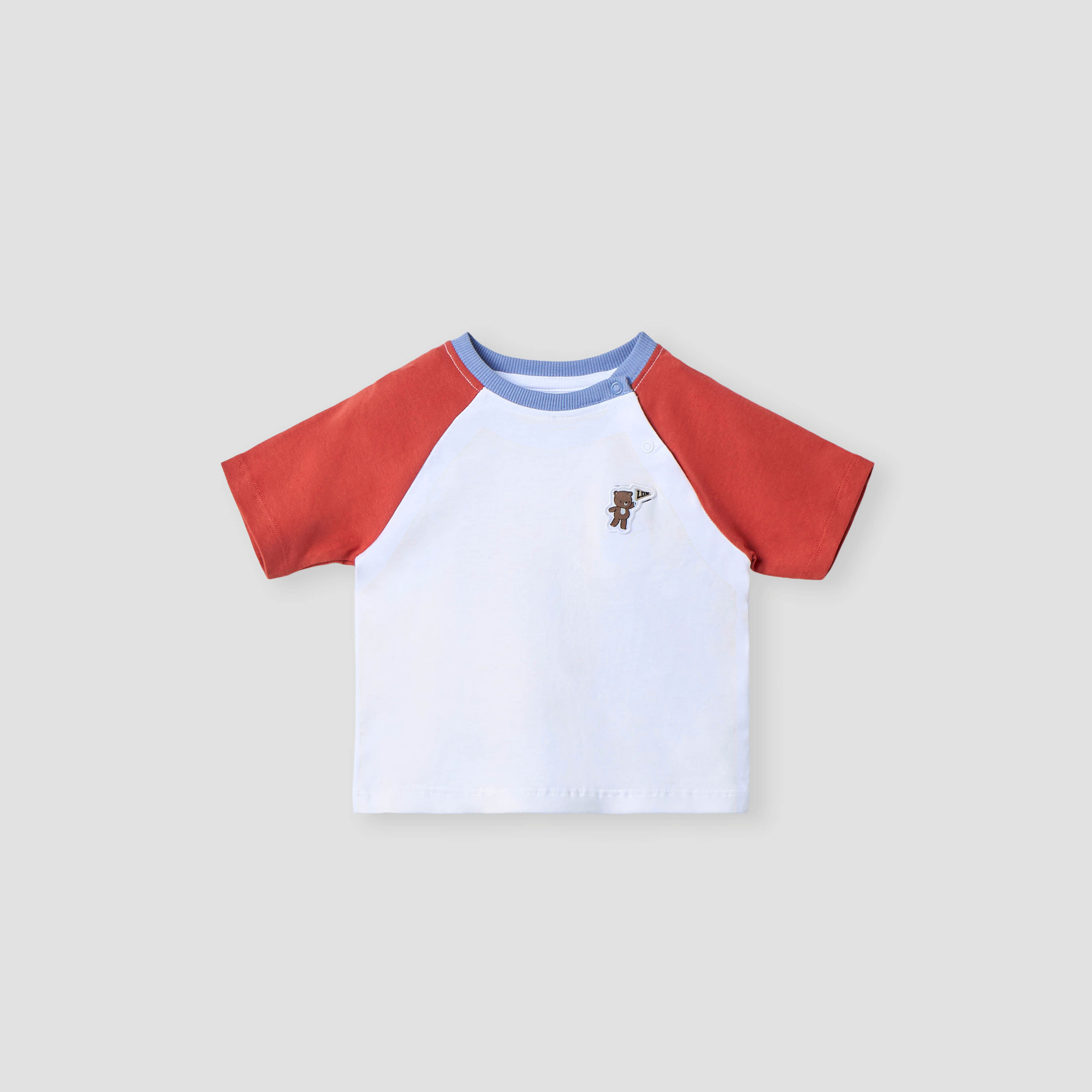 Lee Cooper Teddy Bear Print T-shirt with Raglan Sleeves-baby-boys-clothing-tshirtsandpolos-image-1