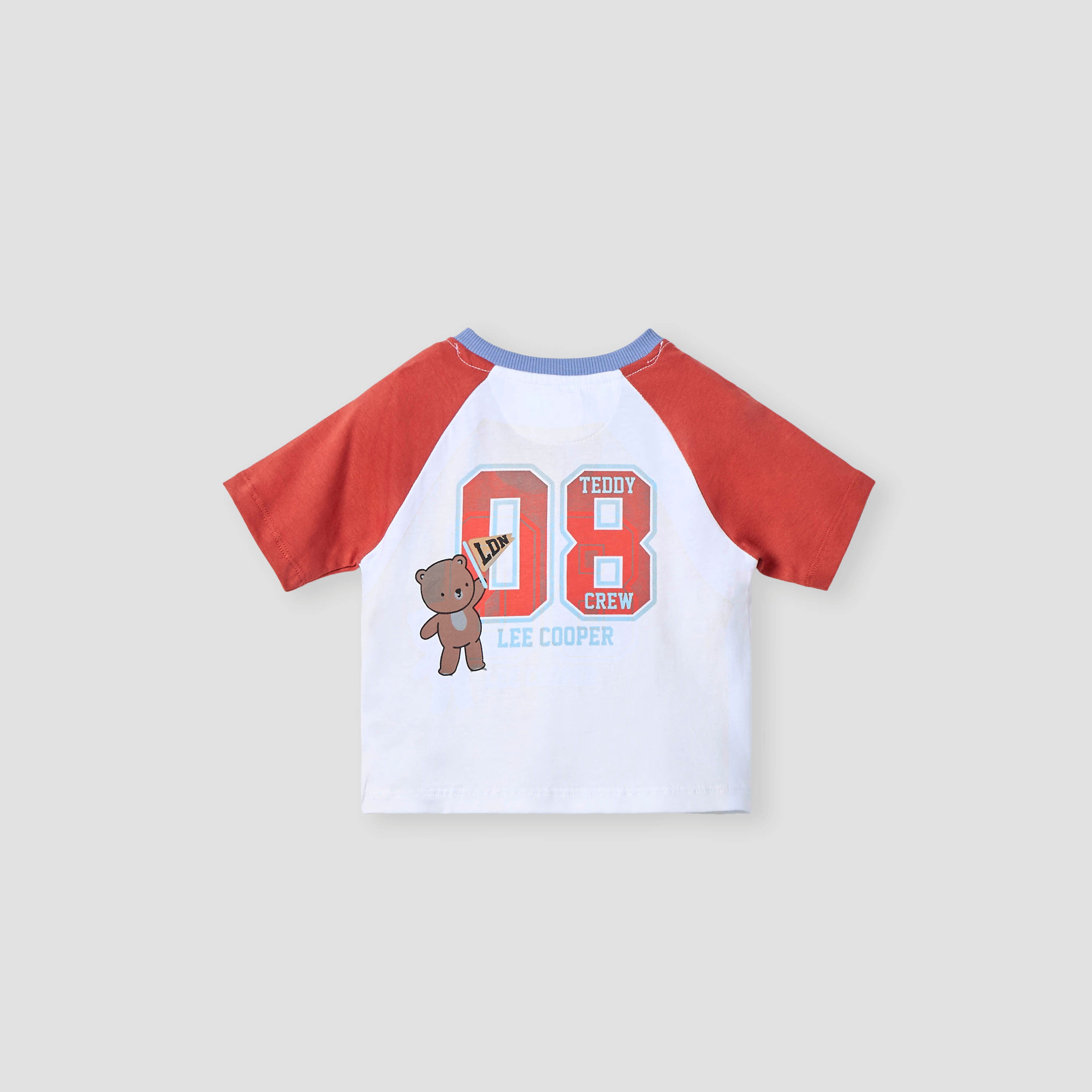 Lee Cooper Teddy Bear Print T-shirt with Raglan Sleeves-baby-boys-clothing-tshirtsandpolos-image-2