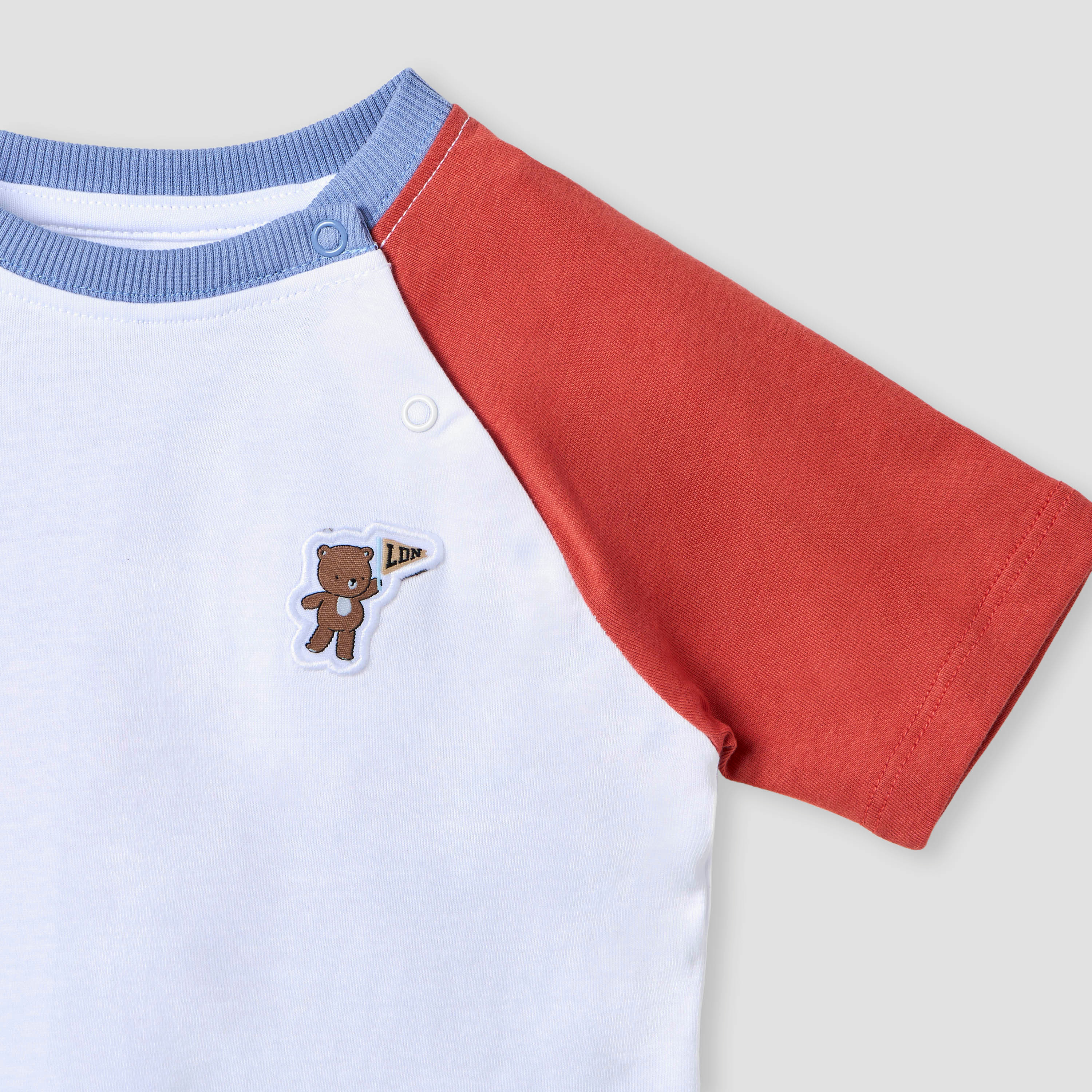 Lee Cooper Teddy Bear Print T-shirt with Raglan Sleeves-baby-boys-clothing-tshirtsandpolos-image-3