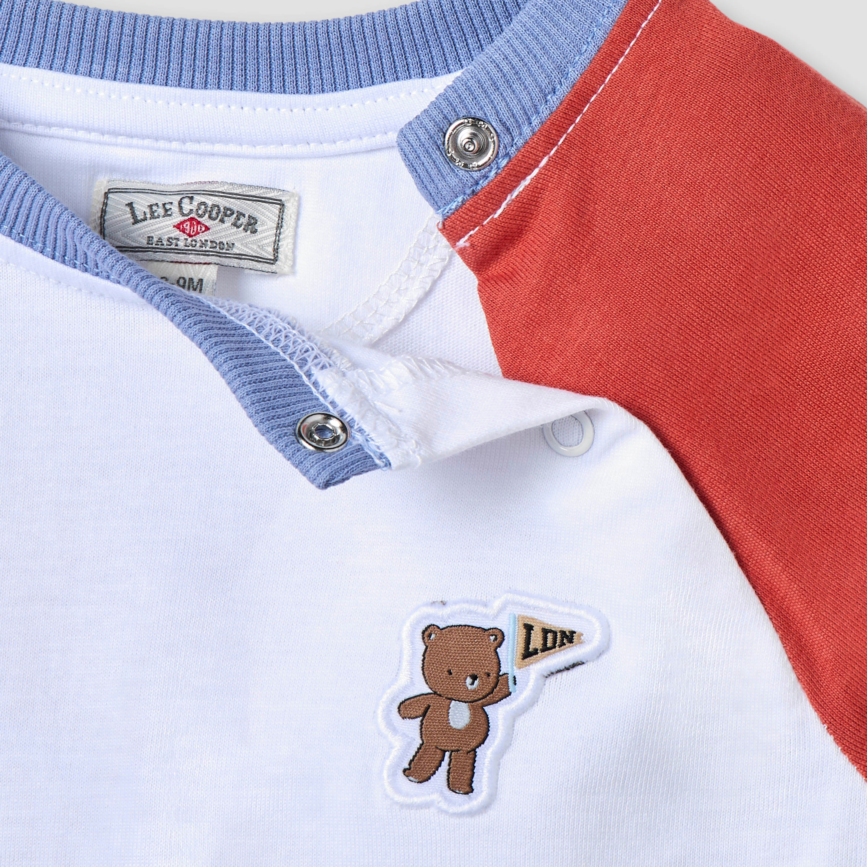 Lee Cooper Teddy Bear Print T-shirt with Raglan Sleeves-baby-boys-clothing-tshirtsandpolos-image-4