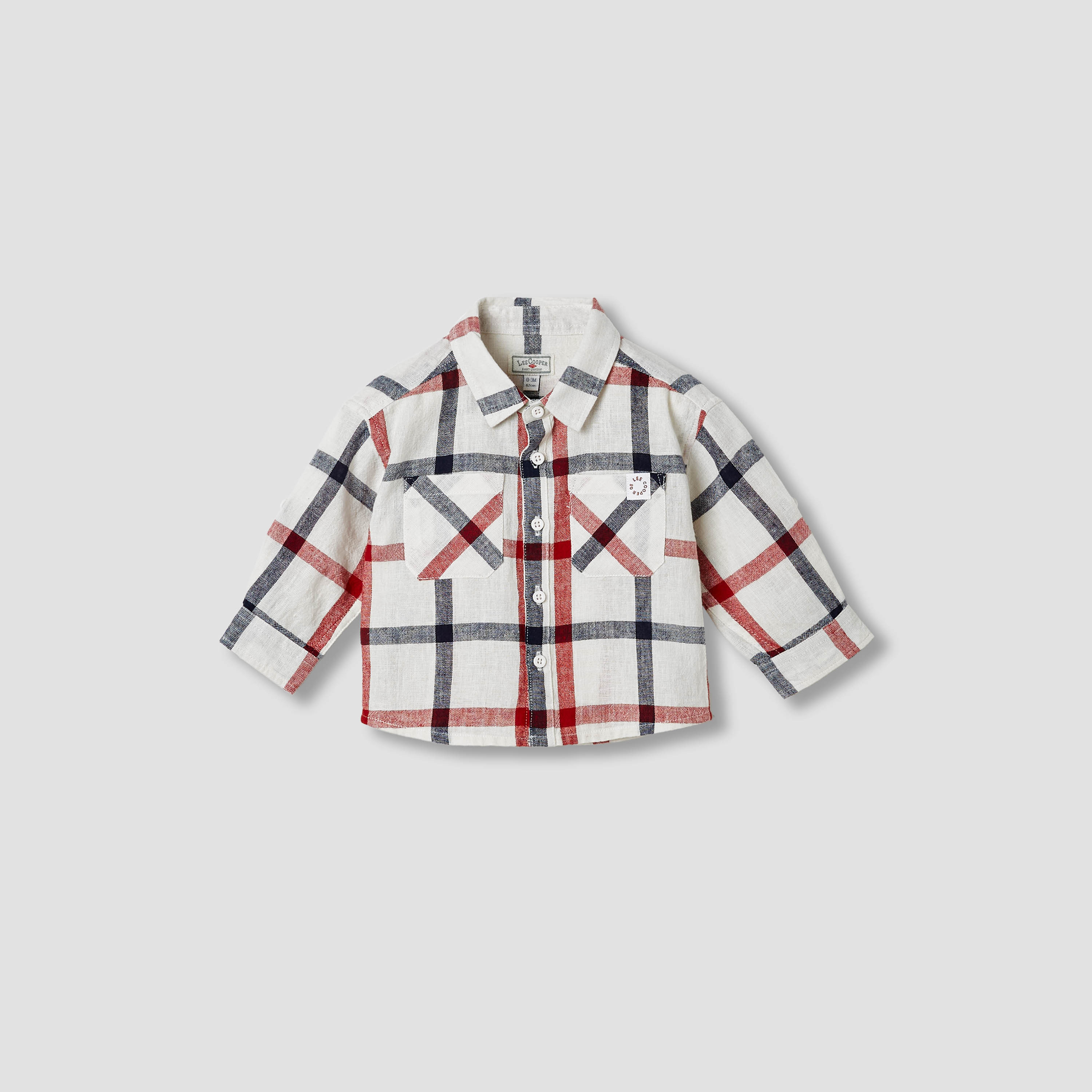 Lee Cooper Checked Shirt with Long Sleeves-baby-boys-clothing-shirts-image-1