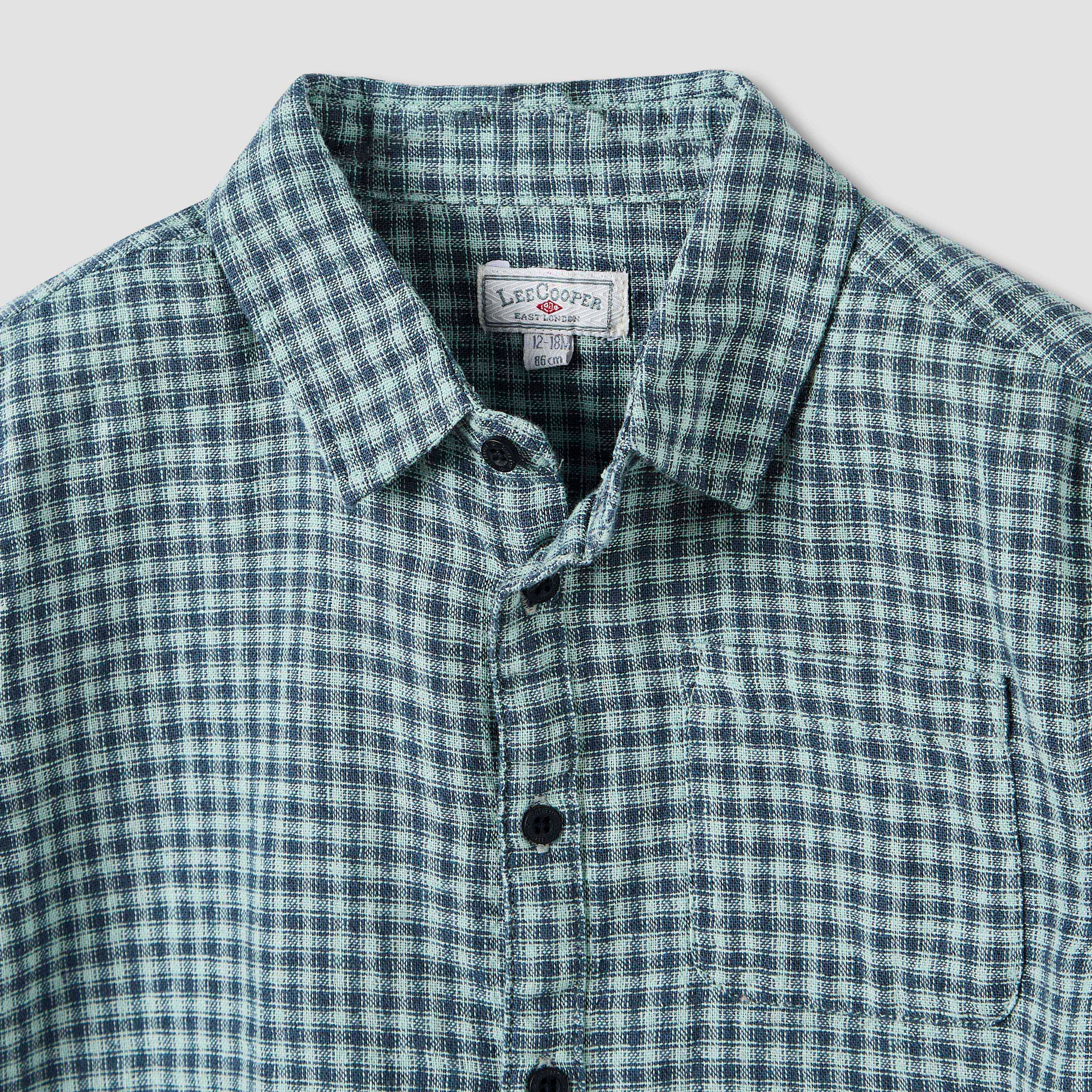 Lee Cooper Checked Shirt with Long Sleeves-baby-boys-clothing-shirts-image-3
