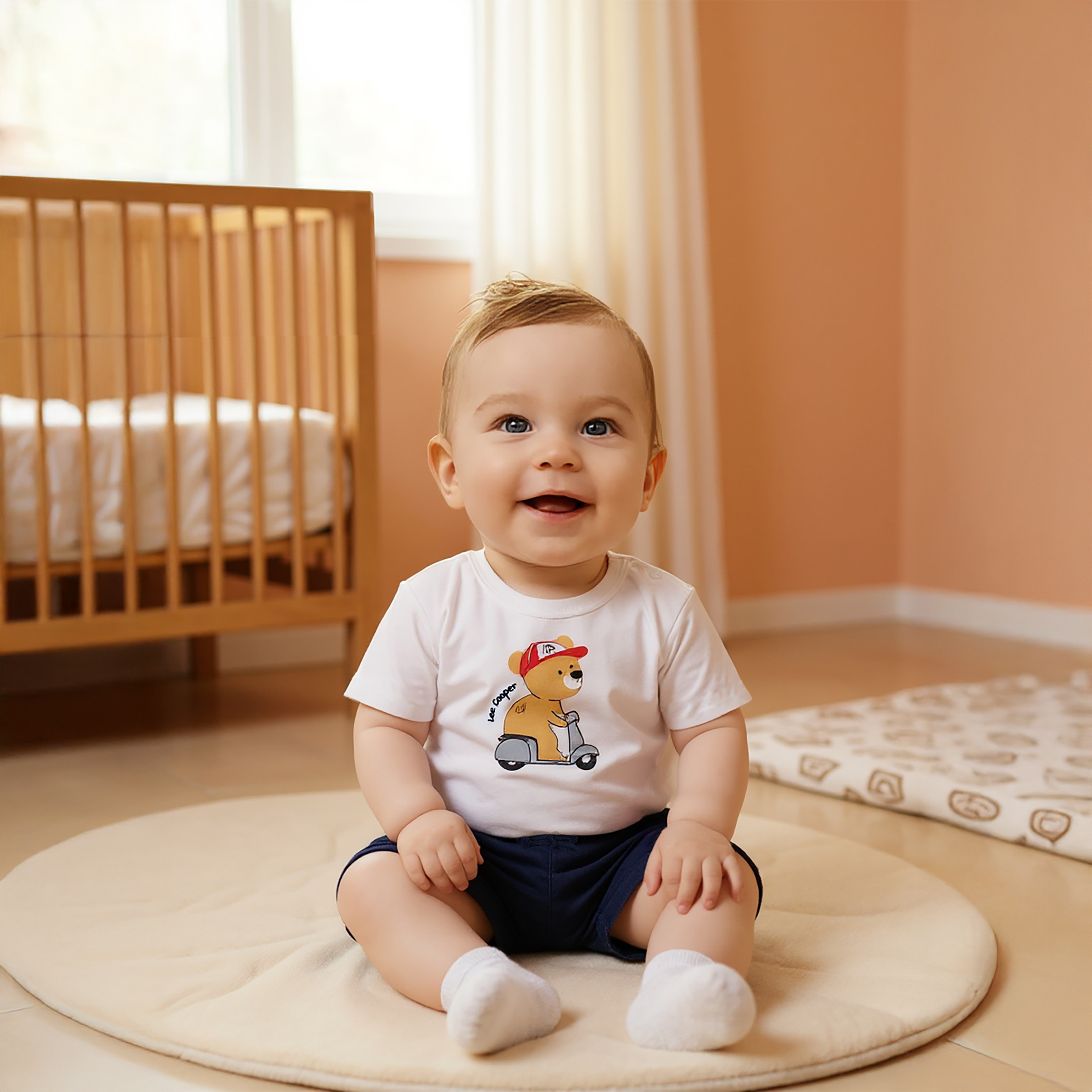 Lee Cooper Bear Print T-shirt and Shorts Set-baby-boys-clothing-setsandcoords-image-8