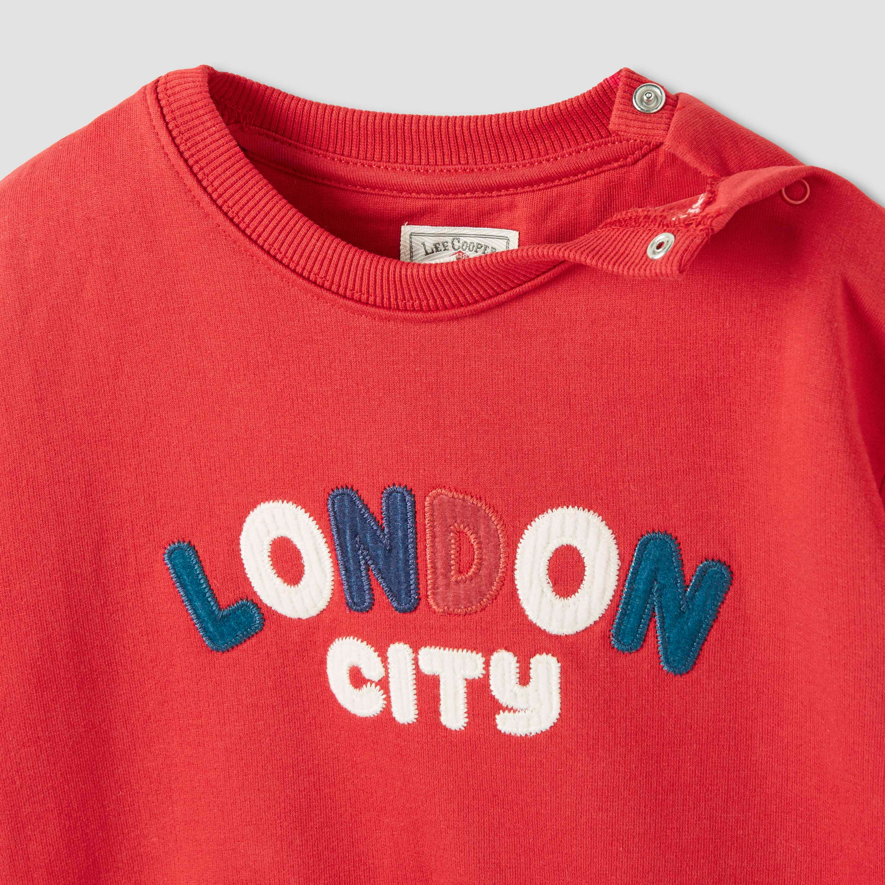 Lee Cooper Text Applique Sweatshirt and Joggers Set-baby-boys-clothing-winterwear-setsandcoords-image-4